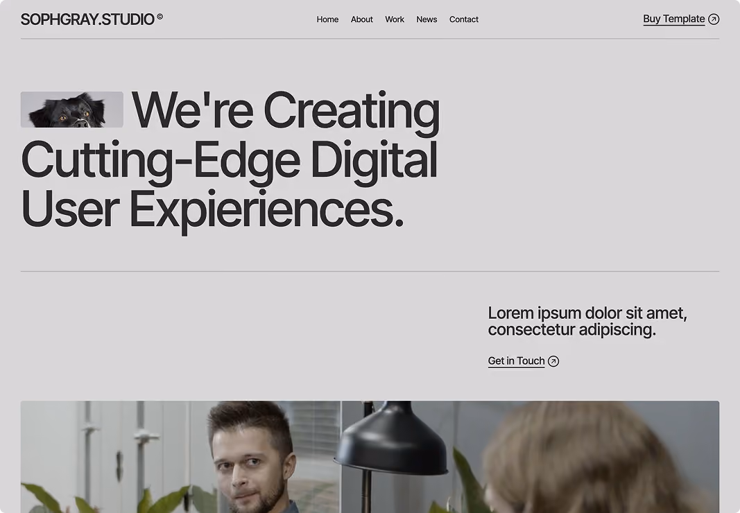 Sophgray — Portfolio & Agency Website Template