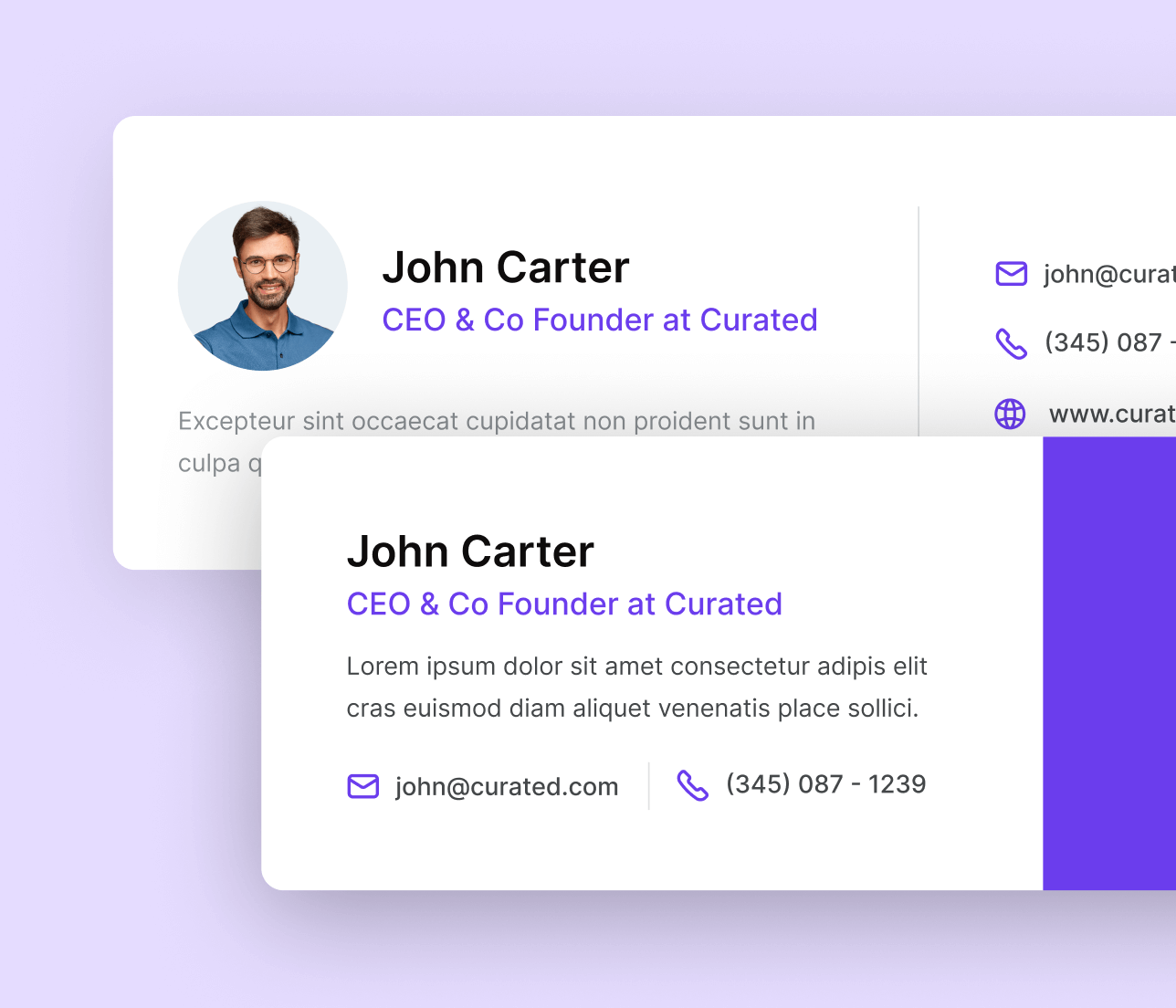 Curated X - Email Signature Curation Website Webflow Template