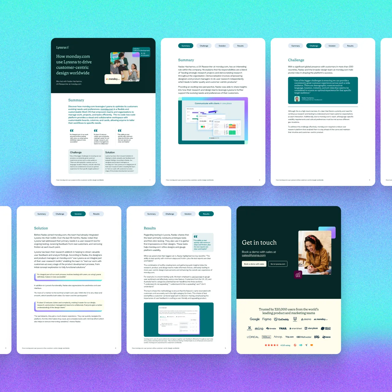 Lyssna sales enablement assets.