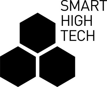 Stylized black and white image of a smartphone emitting digital data waves, symbolizing smart and high-tech technology.