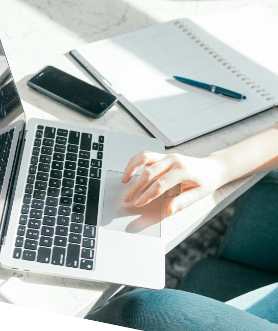 Financial advisor working with client on portfolio management