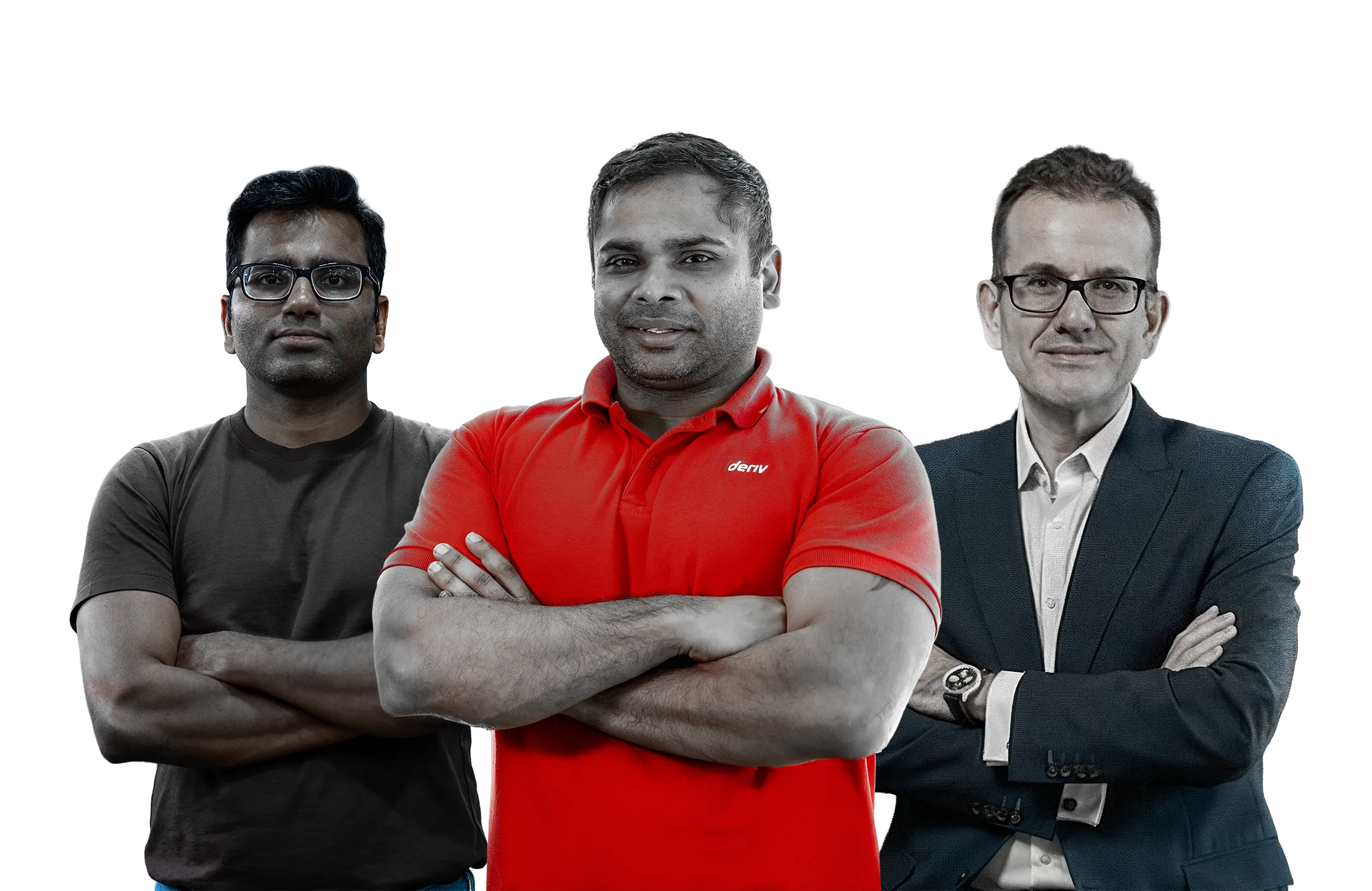 Group of three finance and trading experts - Prashant Sinha, Prakash Bhudia and Vince Stanzione