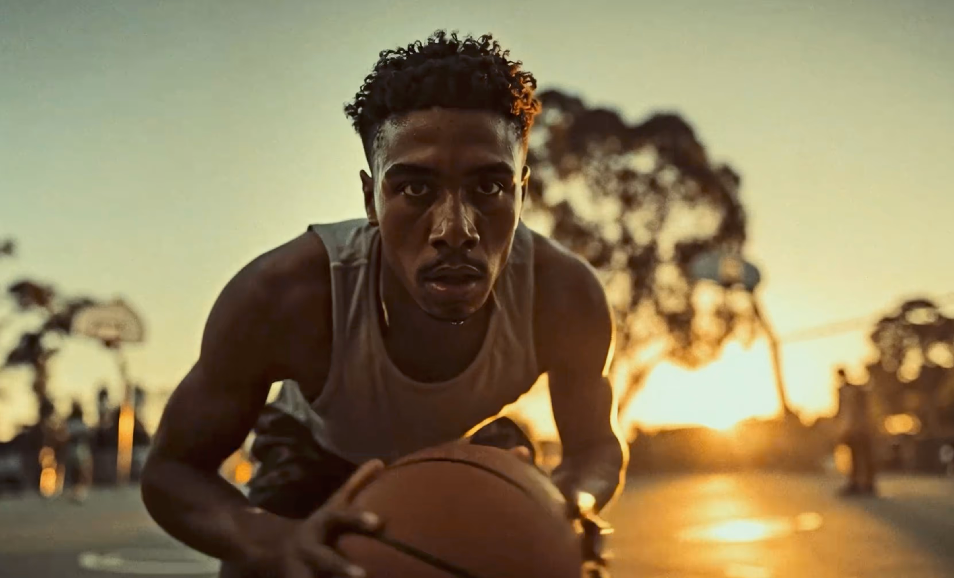 Generative AI male playing basketball