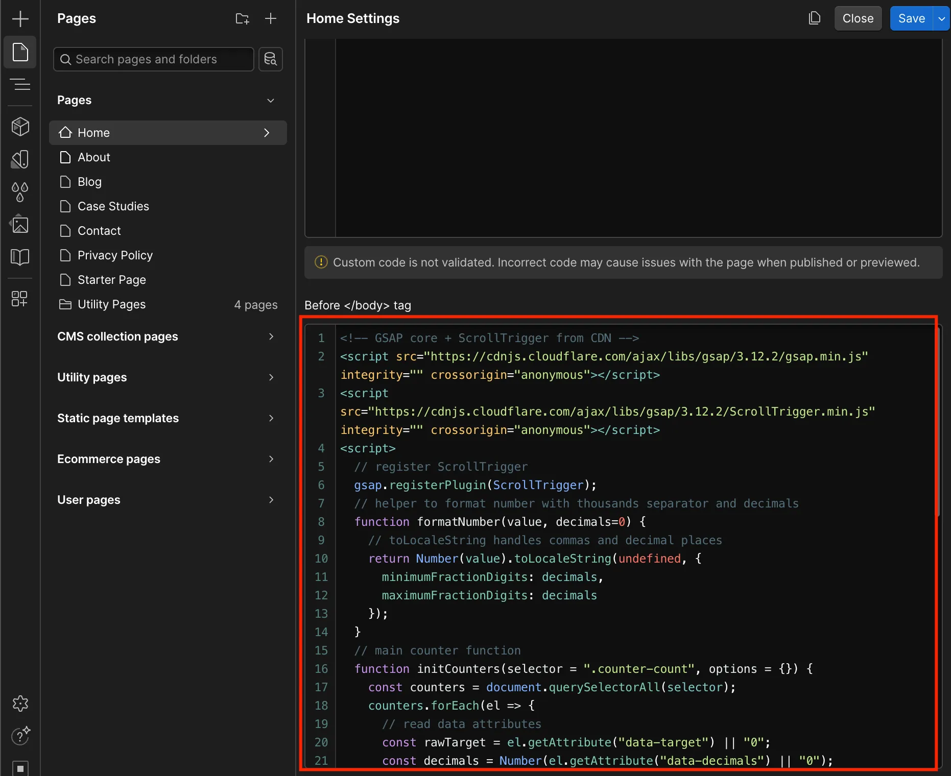 Remove Counter Image