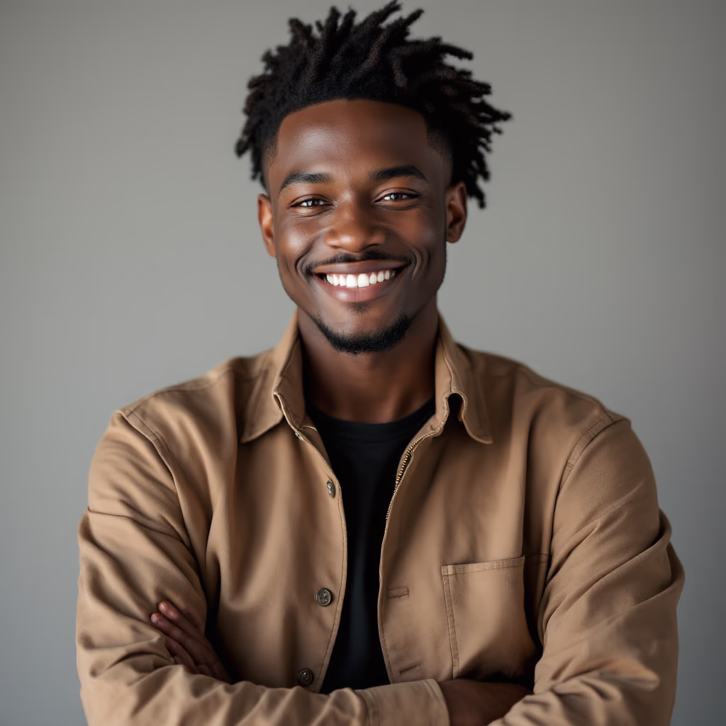 [headshot] image of customer (for a tech gadgets store)