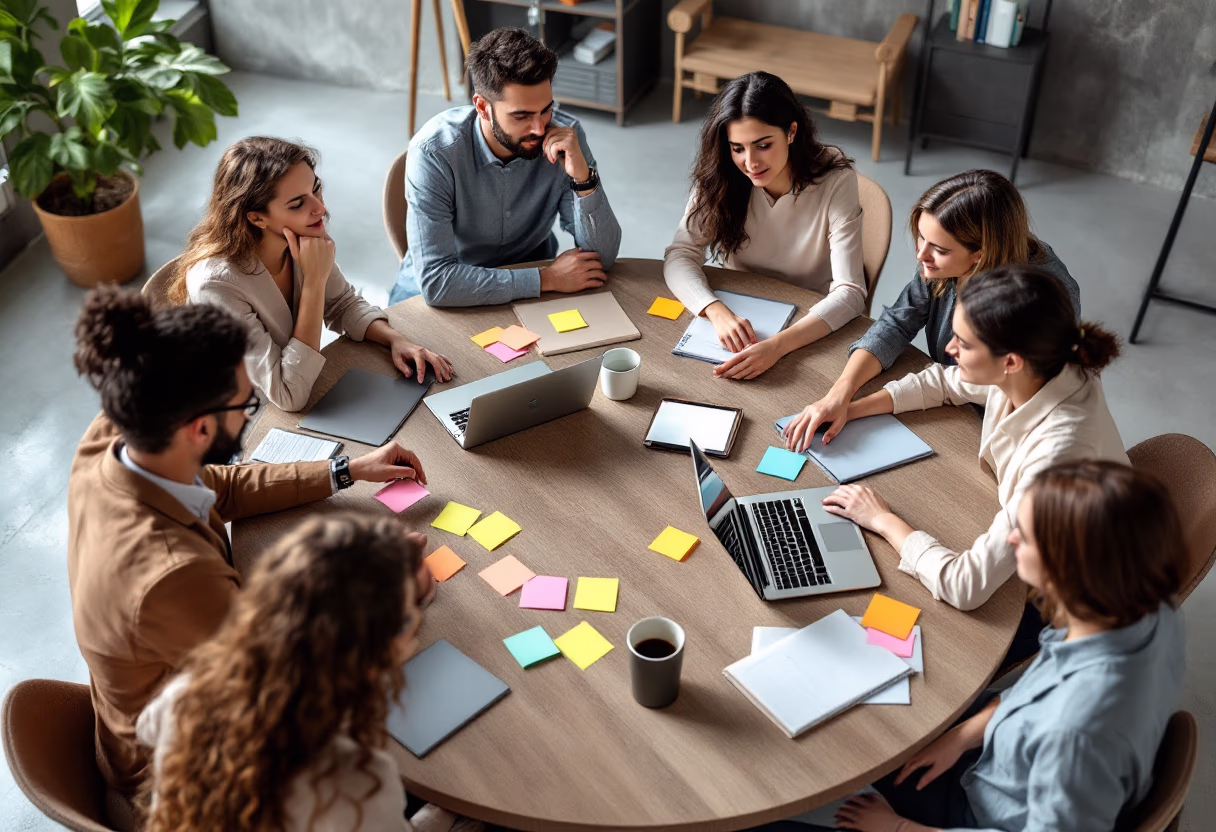 image of brainstorming session (for a productivity tools business)