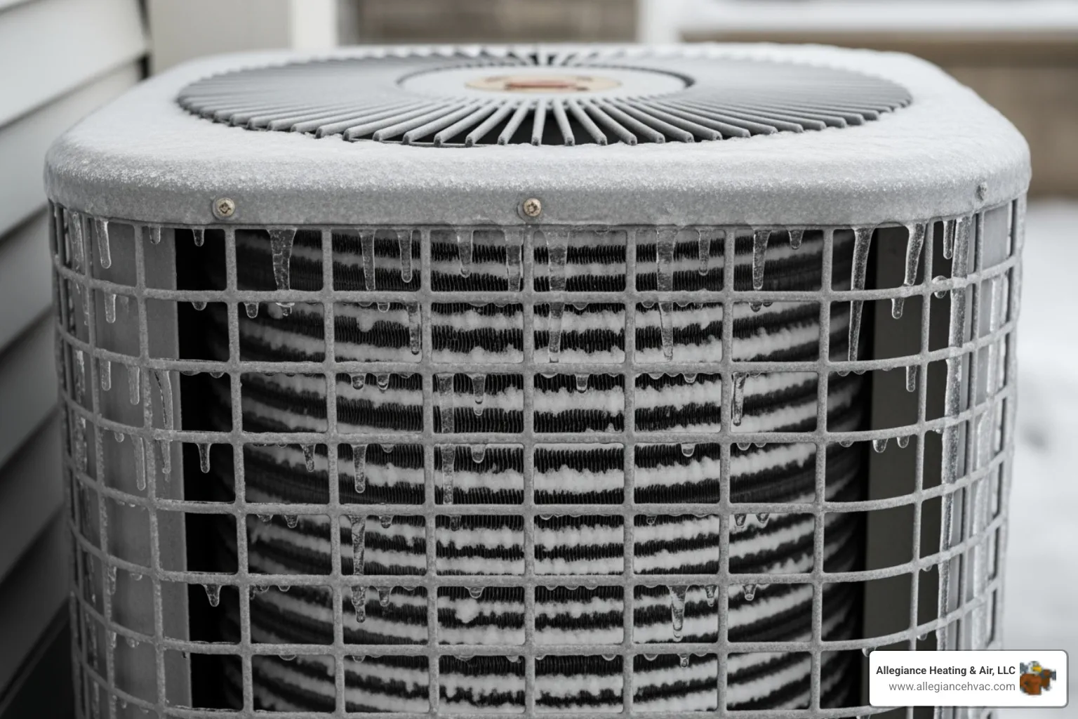 air conditioner unit with a visible issue like ice buildup - aircon contractor