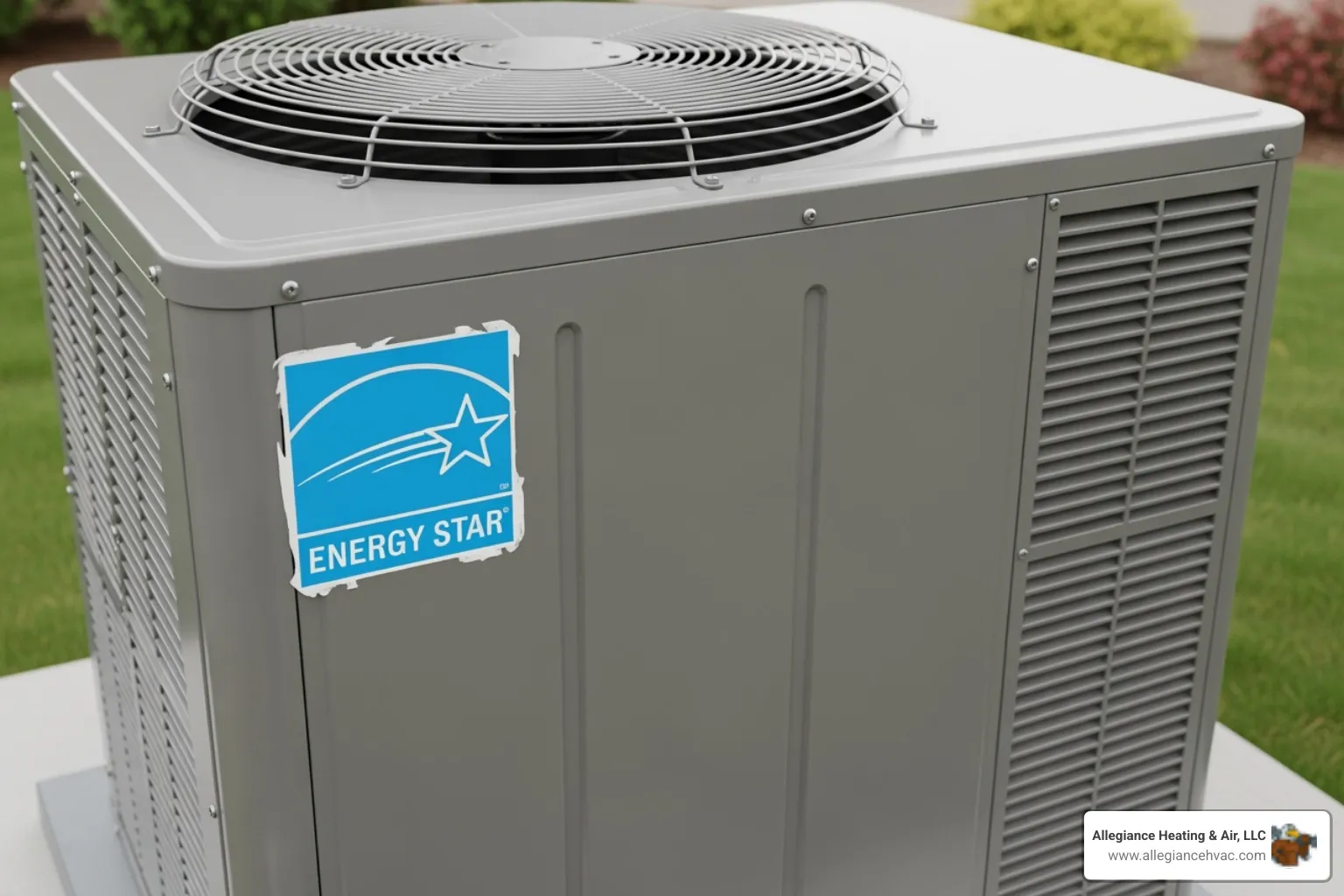 ENERGY STAR logo on a commercial AC unit - commercial ac installation georgetown
