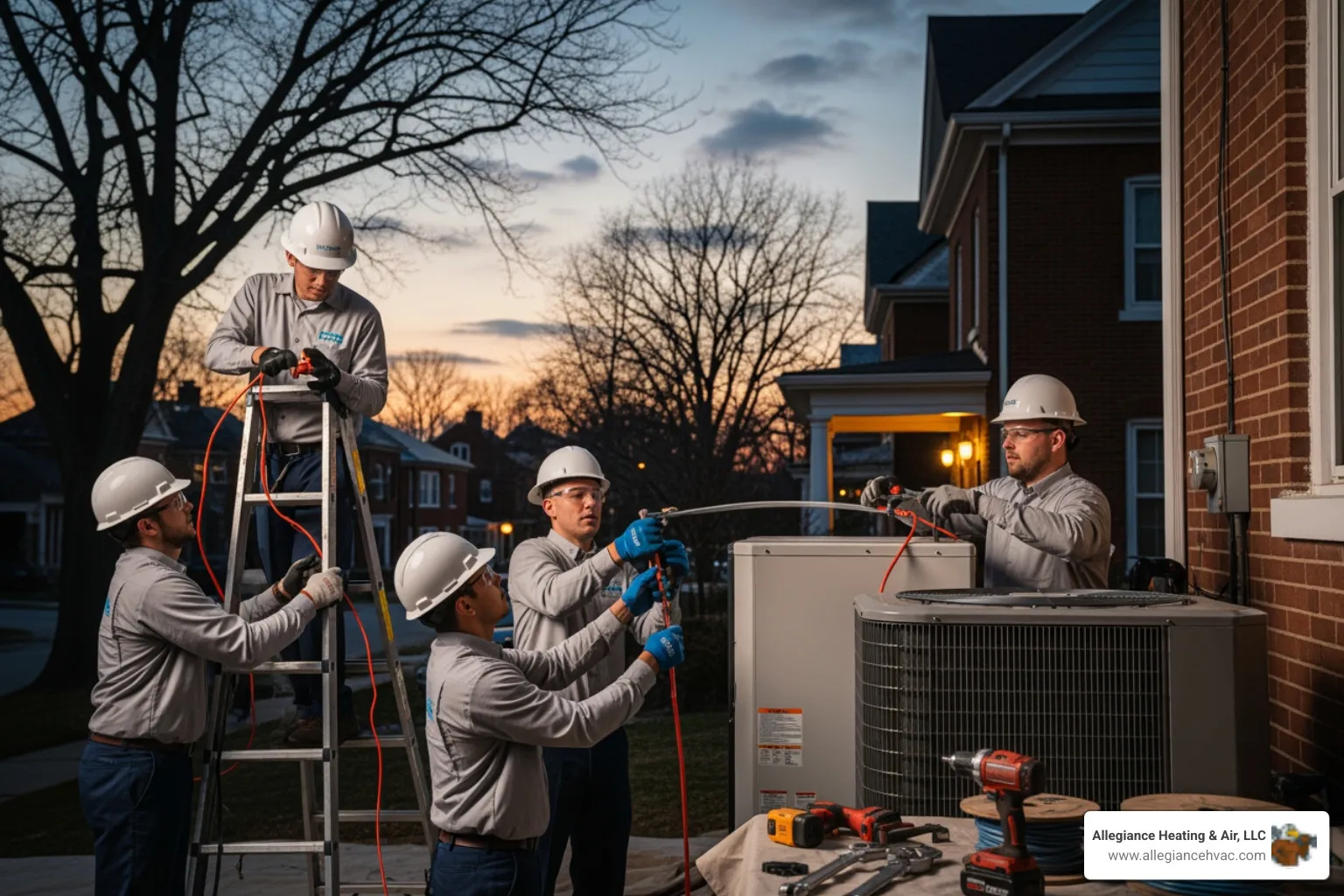 infographic explaining the top 5 signs you need emergency HVAC service - emergency heat pump installation in louisville, ky