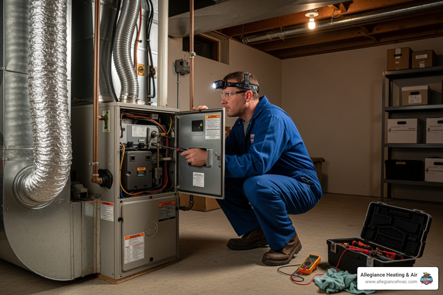 a comfortable family in a warm living room during winter - furnace maintenance in floyds knobs, in