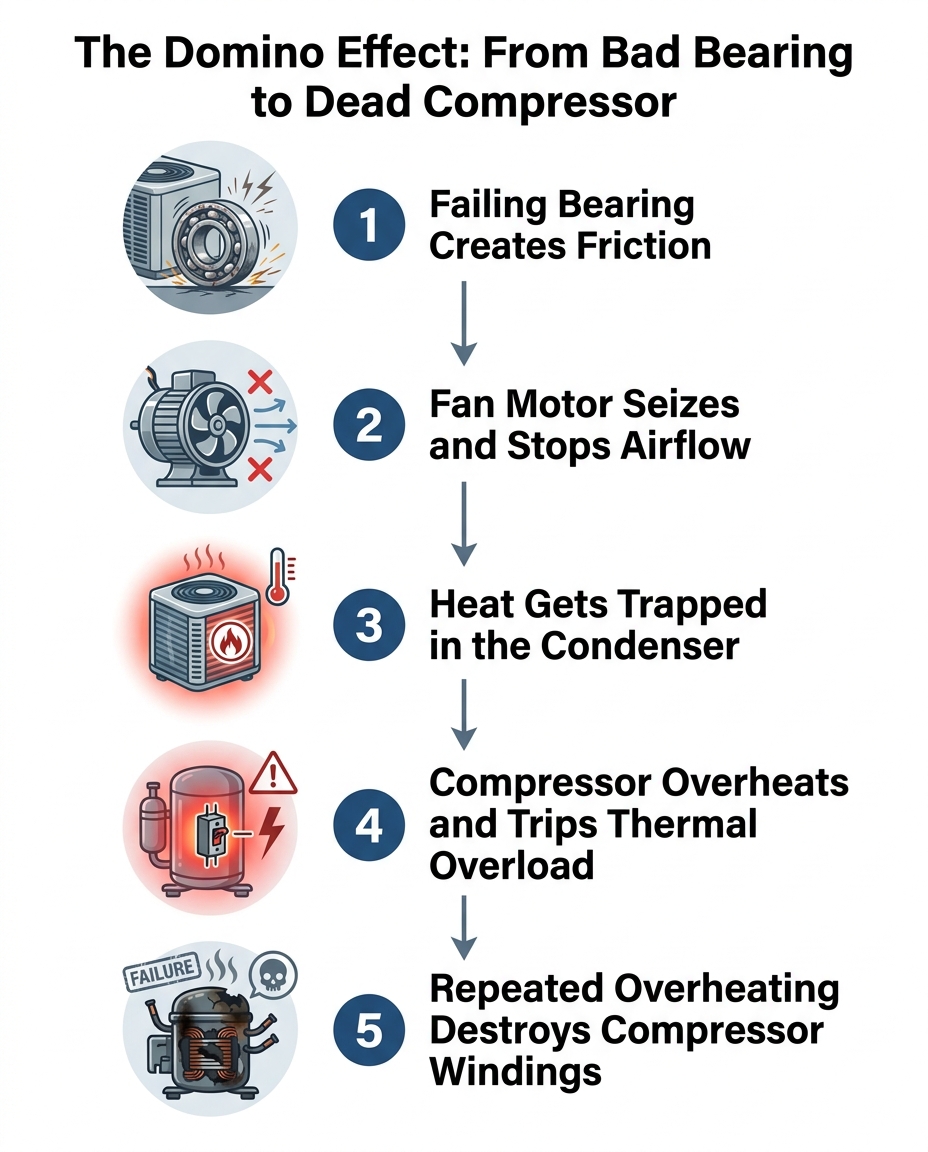 The Domino Effect: From Bad Bearing to Dead Compressor