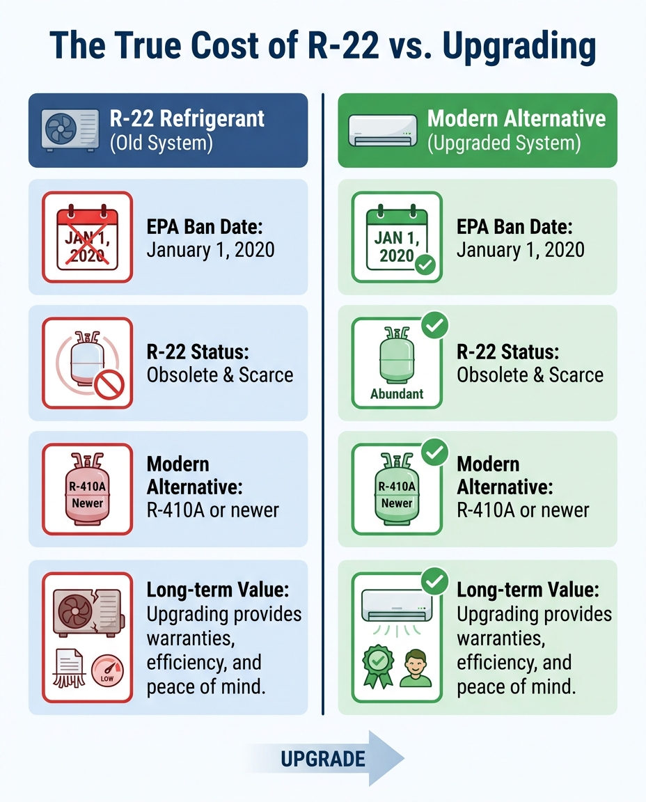 The True Cost of R-22 vs. Upgrading