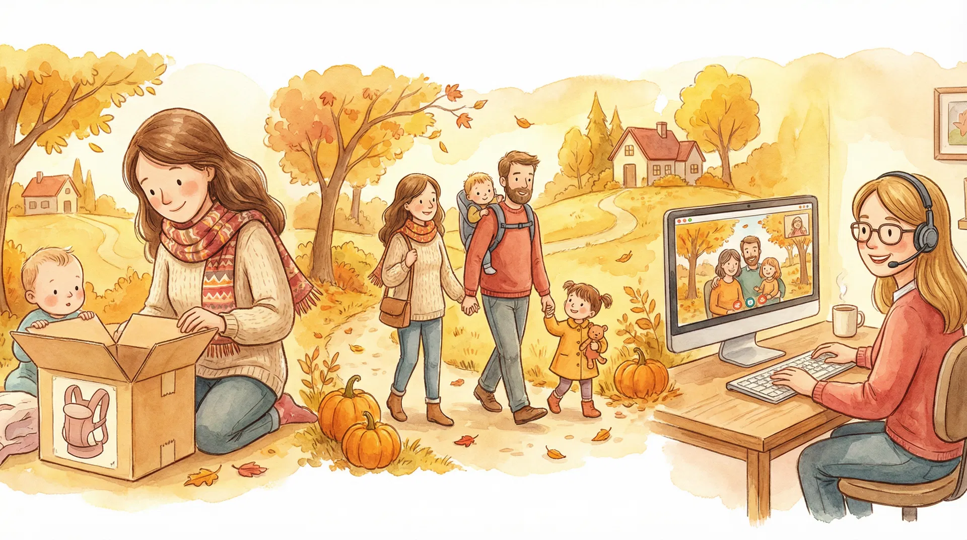 Illustration showing Zenibee fulfillment and family growth support