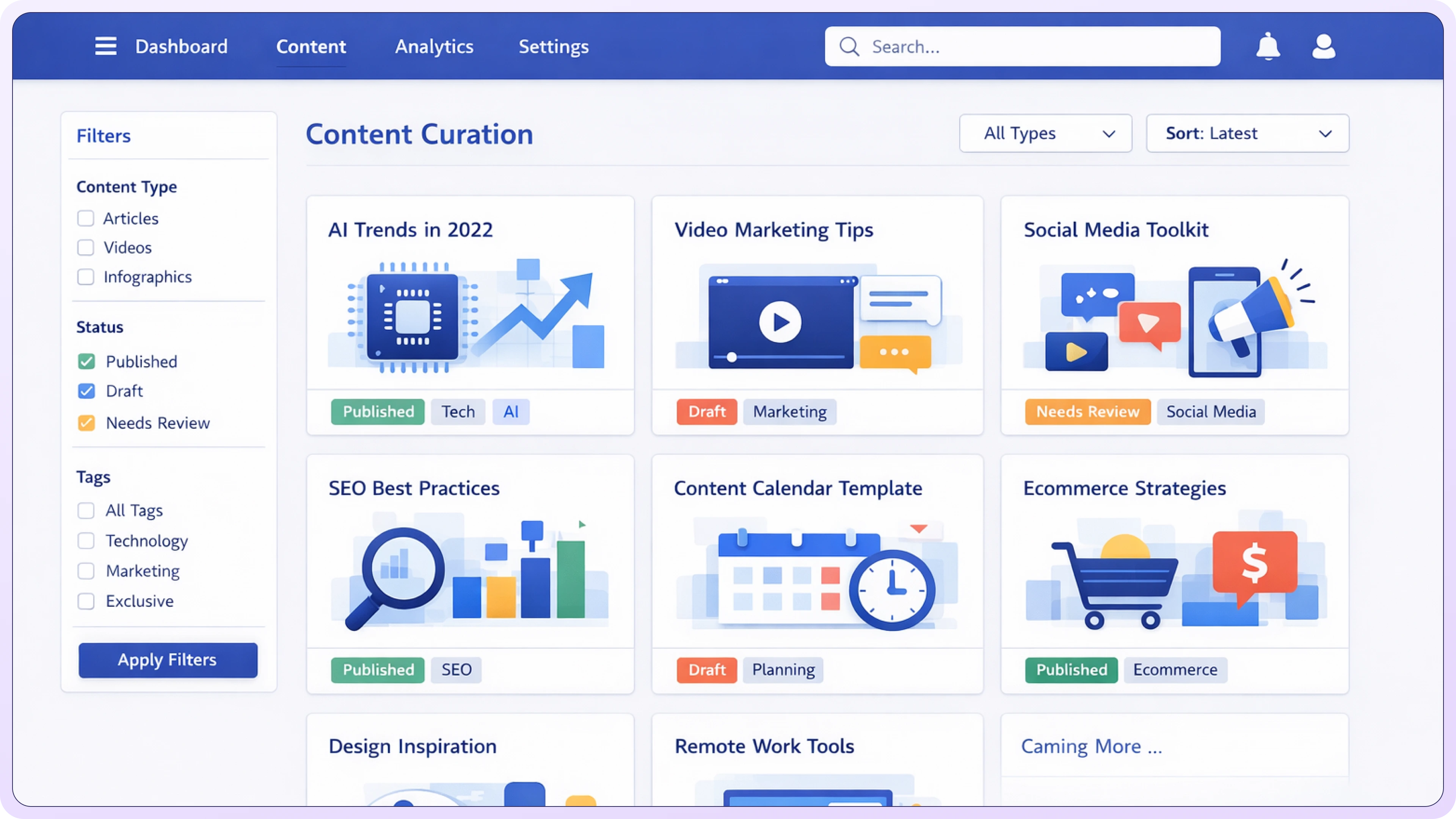 Content Dashboard