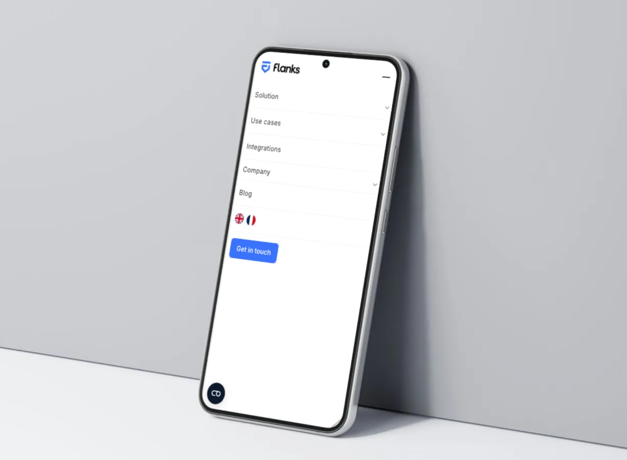 Captura de pantalla de Flanks - Desarrollo Webflow