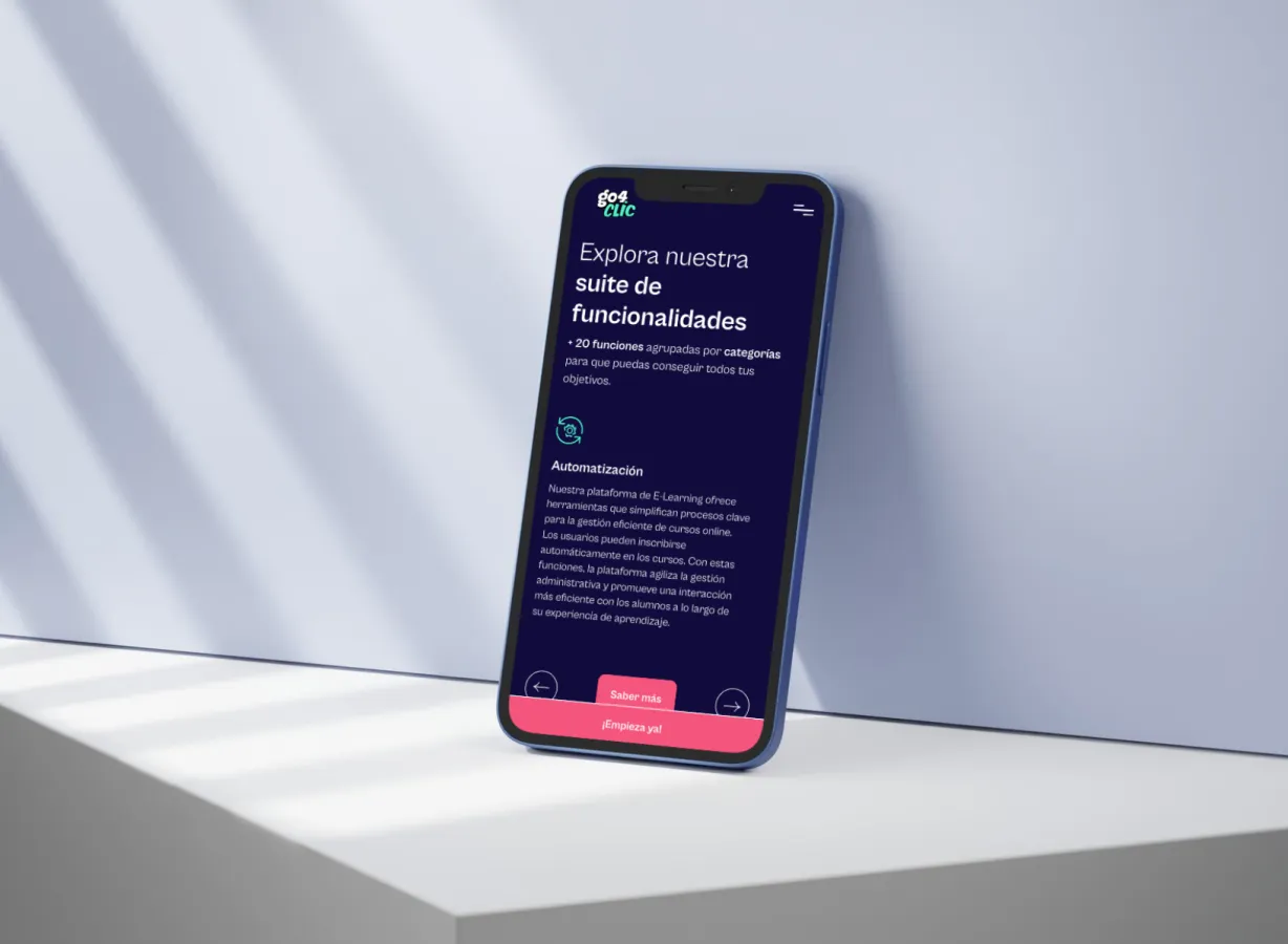 Captura de pantalla de Go4clic - Desarrollo Webflow