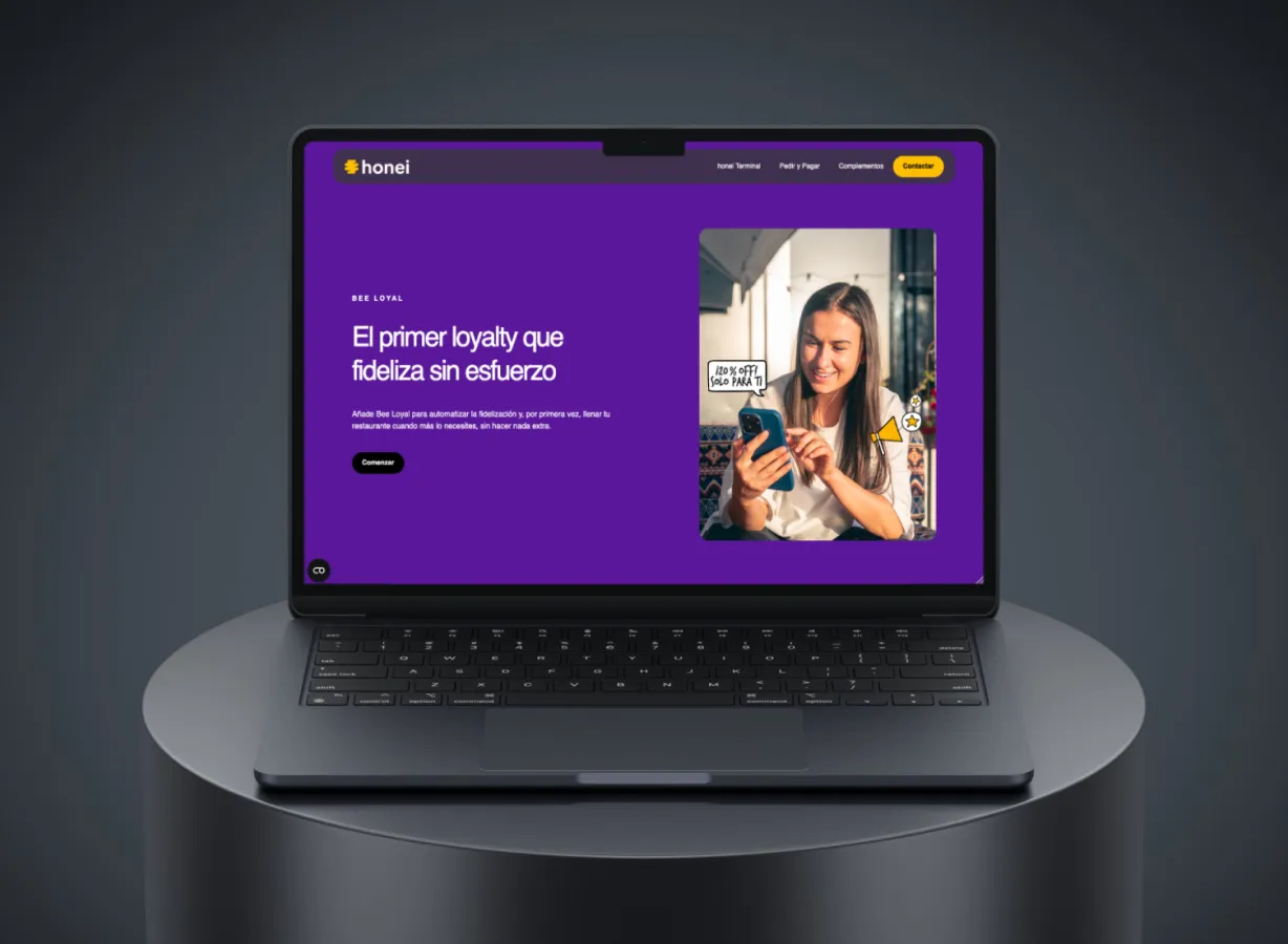 Captura de pantalla de Honei - Desarrollo Webflow