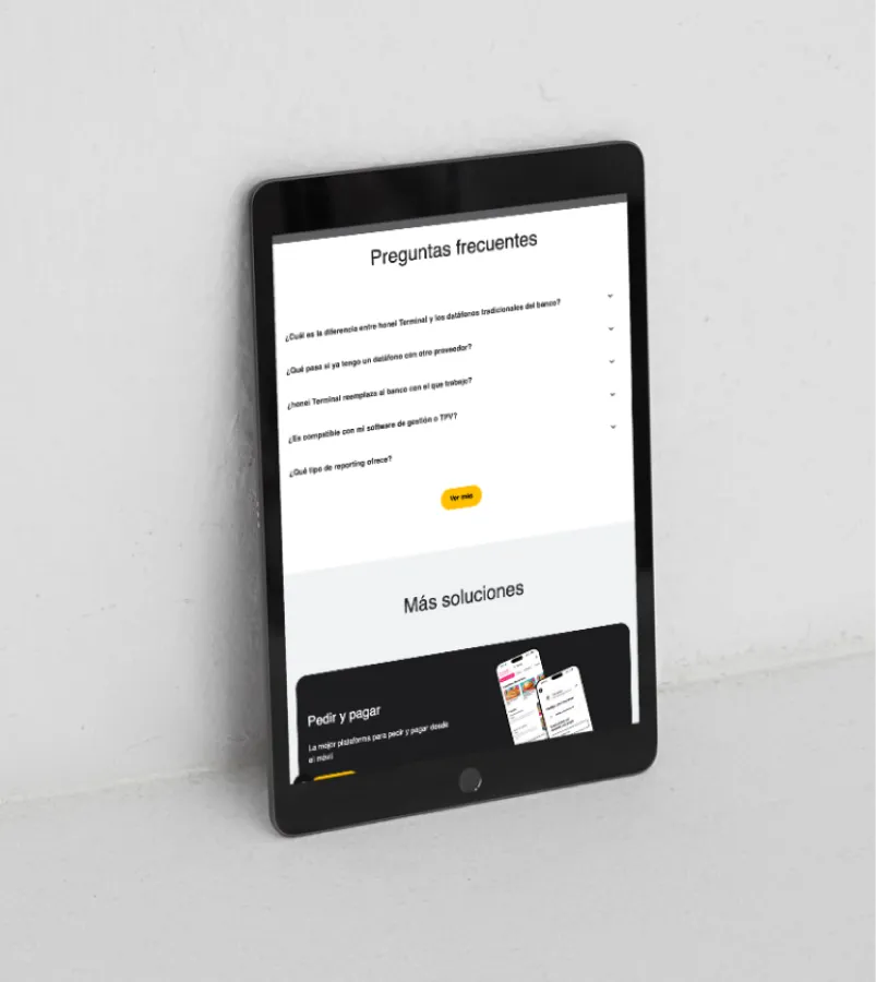 Captura de pantalla de Honei - Desarrollo Webflow