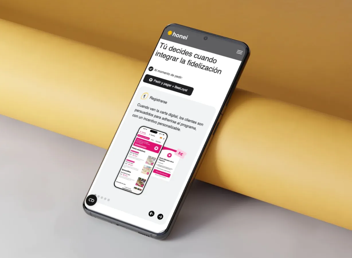 Captura de pantalla de Honei - Desarrollo Webflow