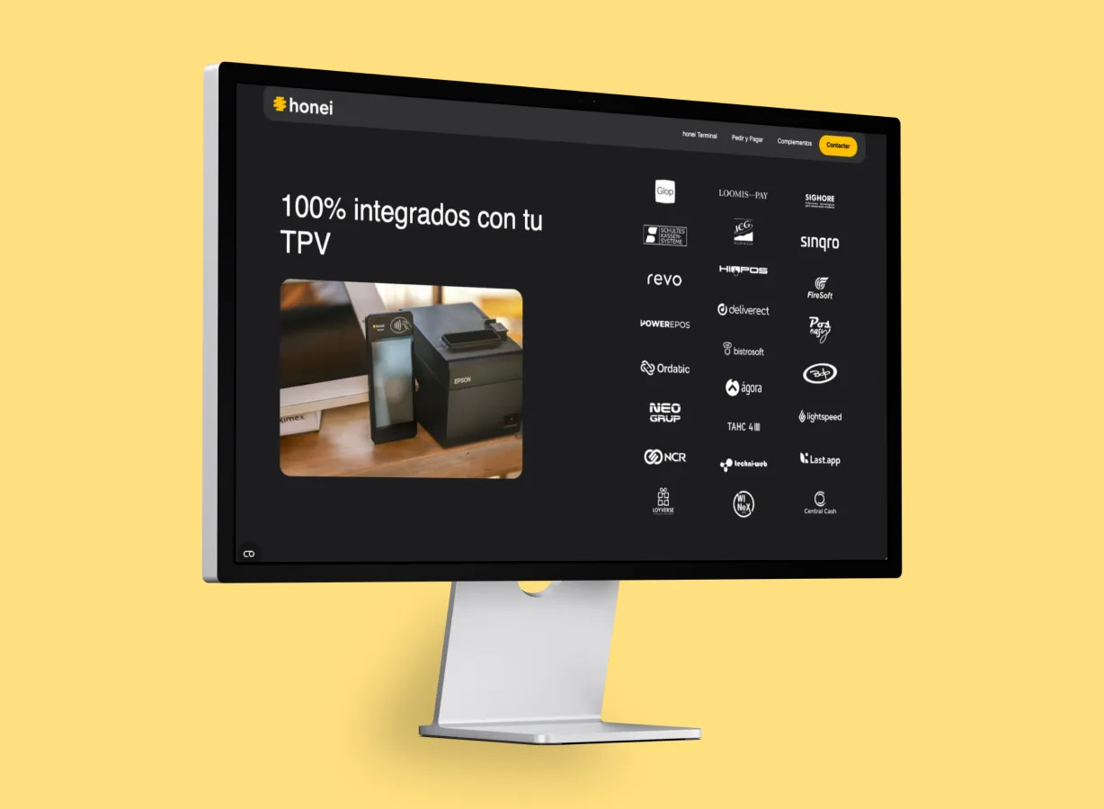 Captura de pantalla de Honei - Desarrollo Webflow