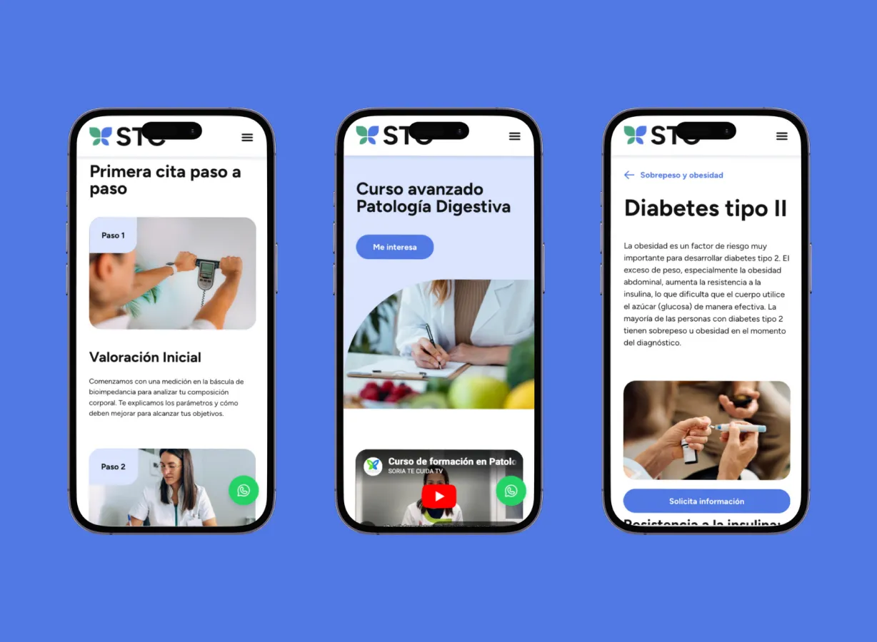 Captura de pantalla de STC Nutrición - Desarrollo Wordpress