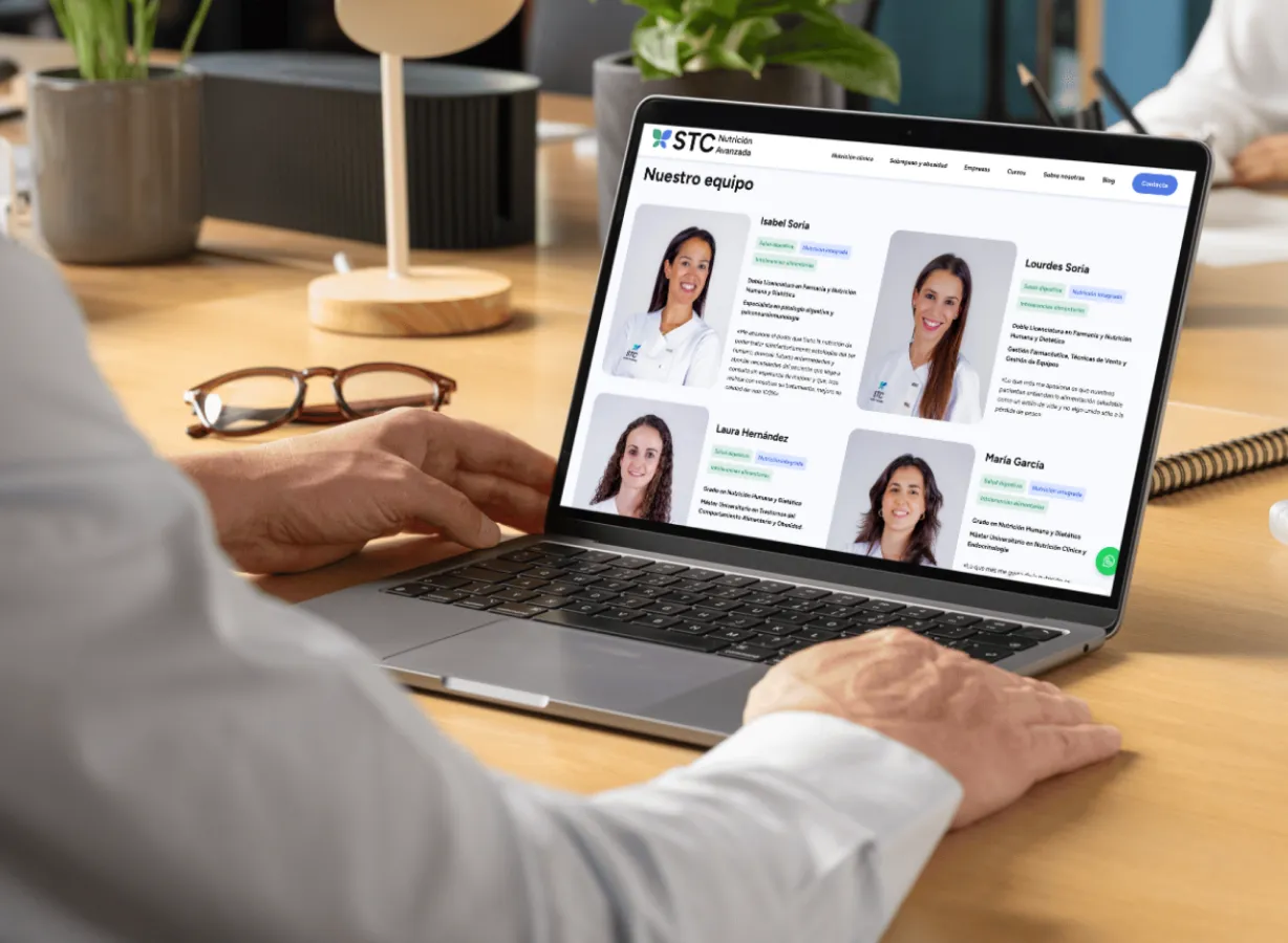 Captura de pantalla de STC Nutrición - Desarrollo Wordpress