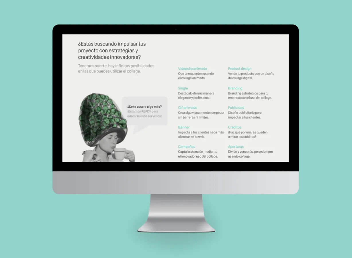 Captura de pantalla de Collageanimations - Desarrollo Webflow