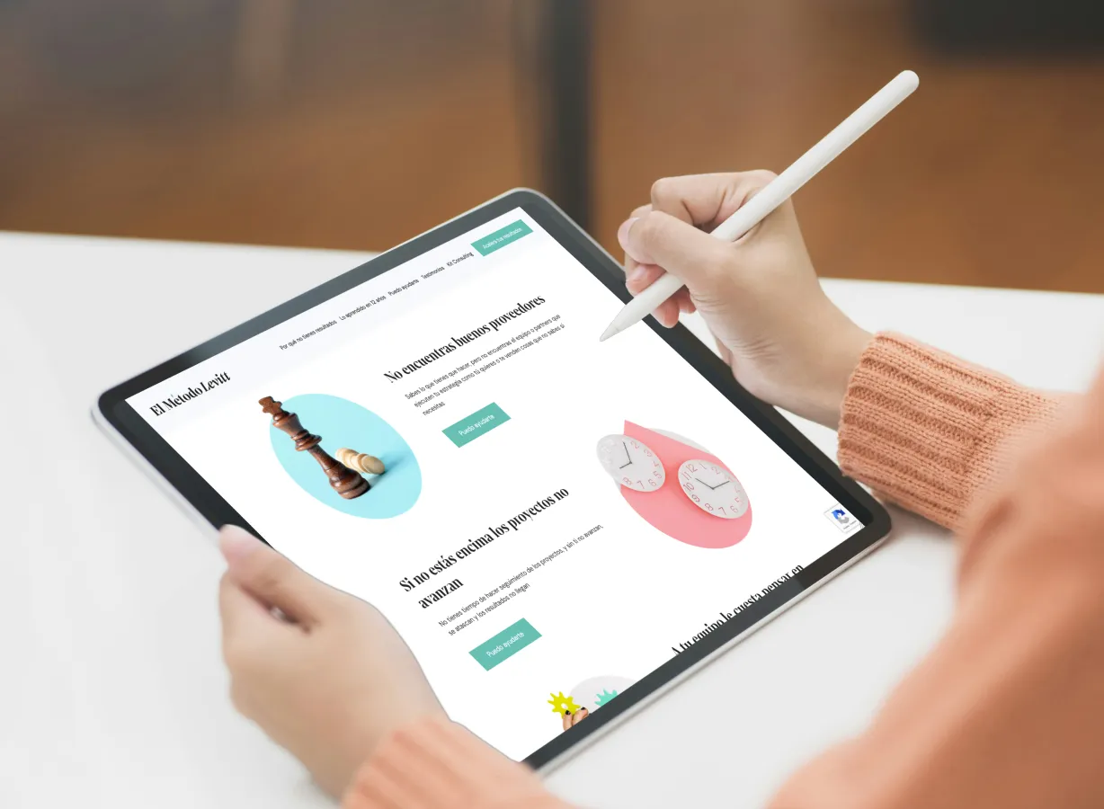 Captura de pantalla de El Método Levitt - Desarrollo Wordpress