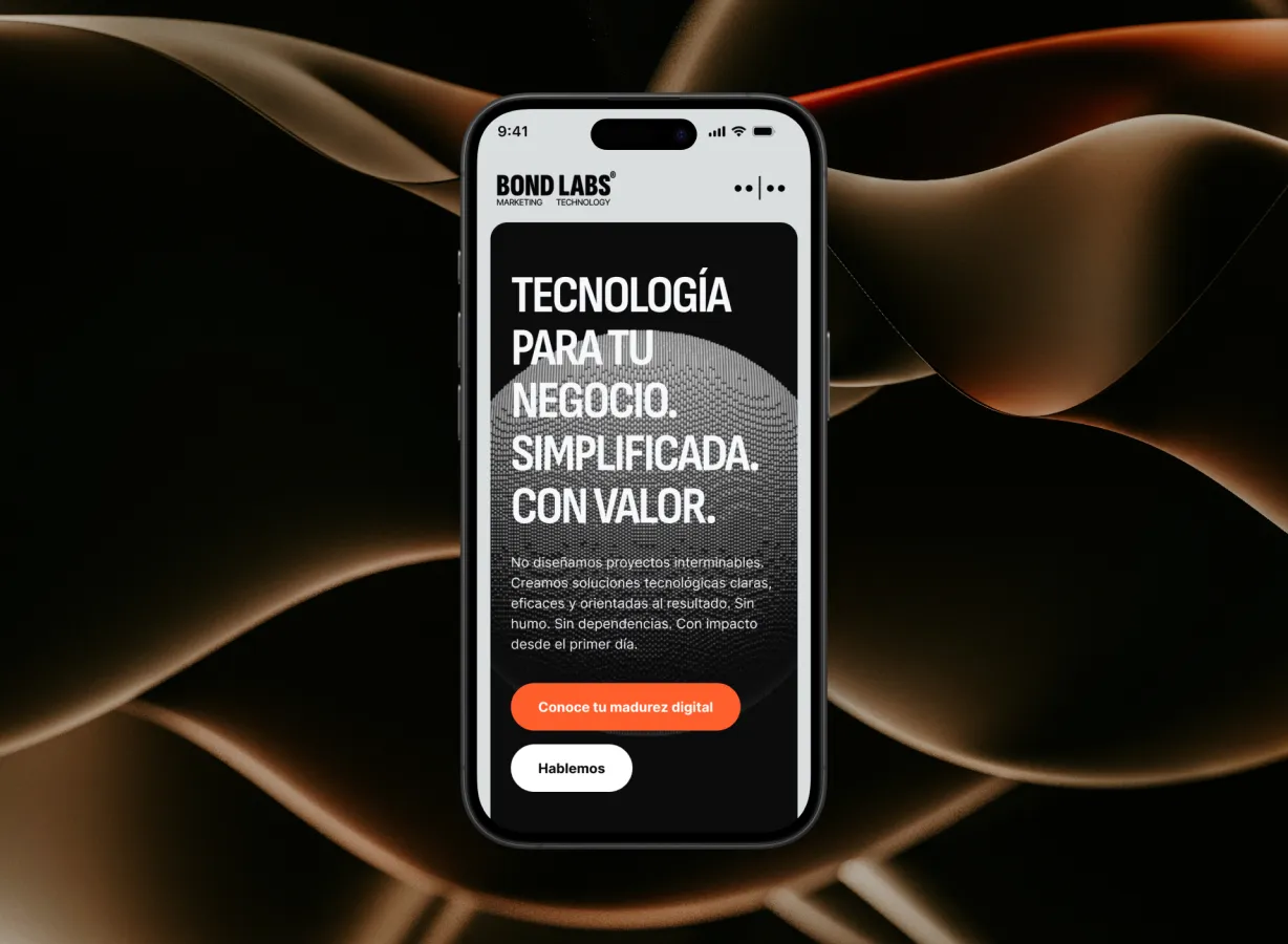 Captura de pantalla BondLabs - Desarrollo Wordpress