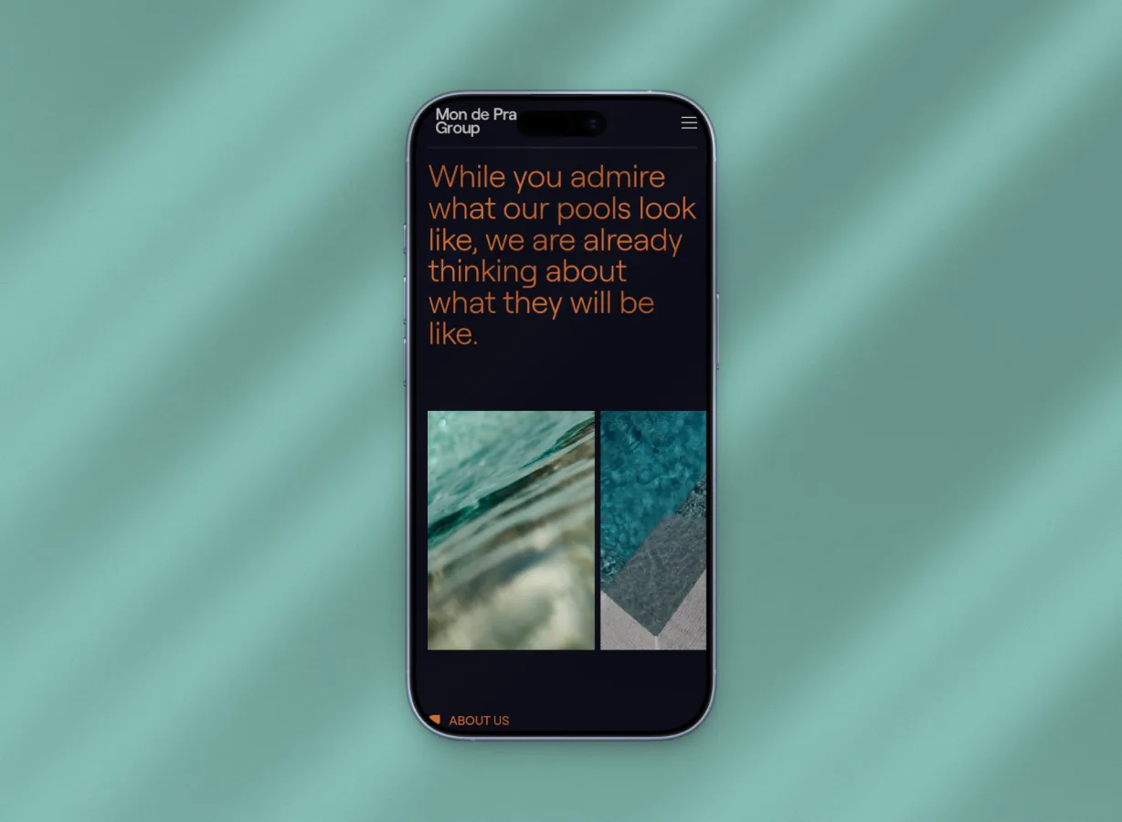 Captura de pantalla MondePra Group - Desarrollo Webflow