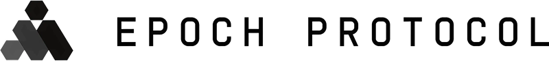 Logo with three overlapping hexagons followed by the text 'EPOCH PROTOCOL' in uppercase letters.