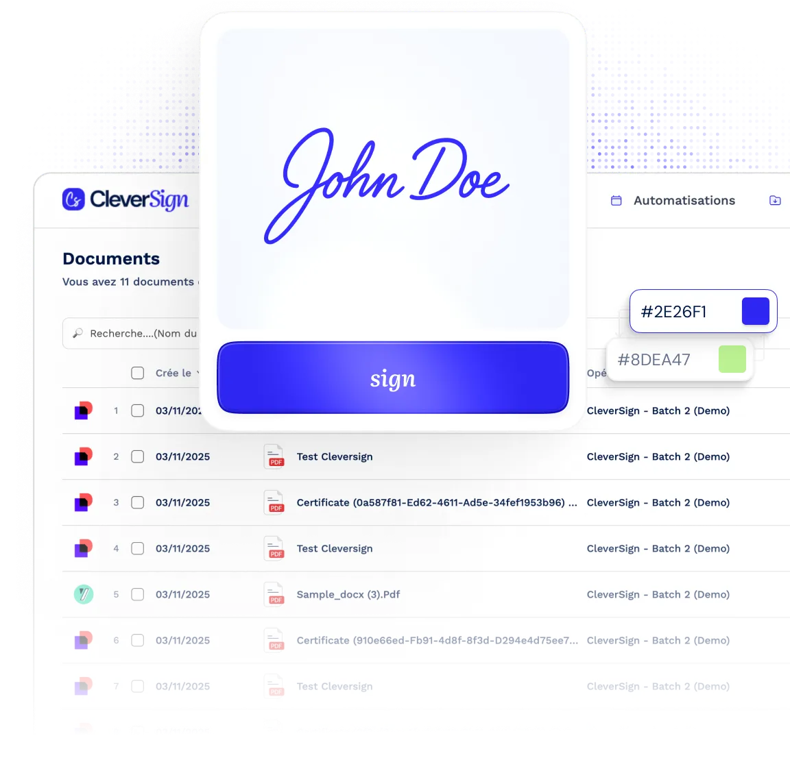 Personnalisation de l'expérience signature selon votre marque