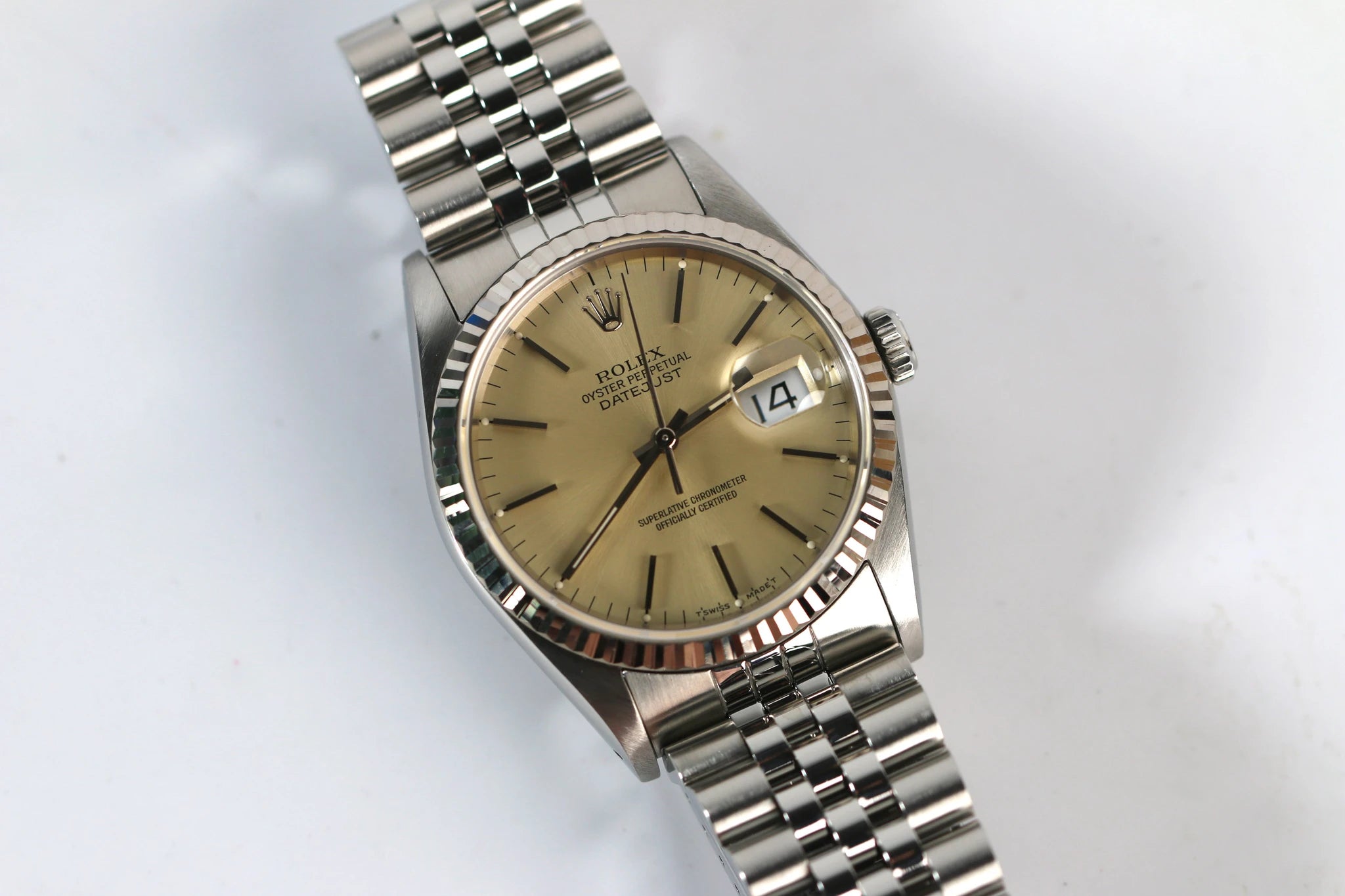 Rolex Datejust 36 cadran cream patiné full set 1994