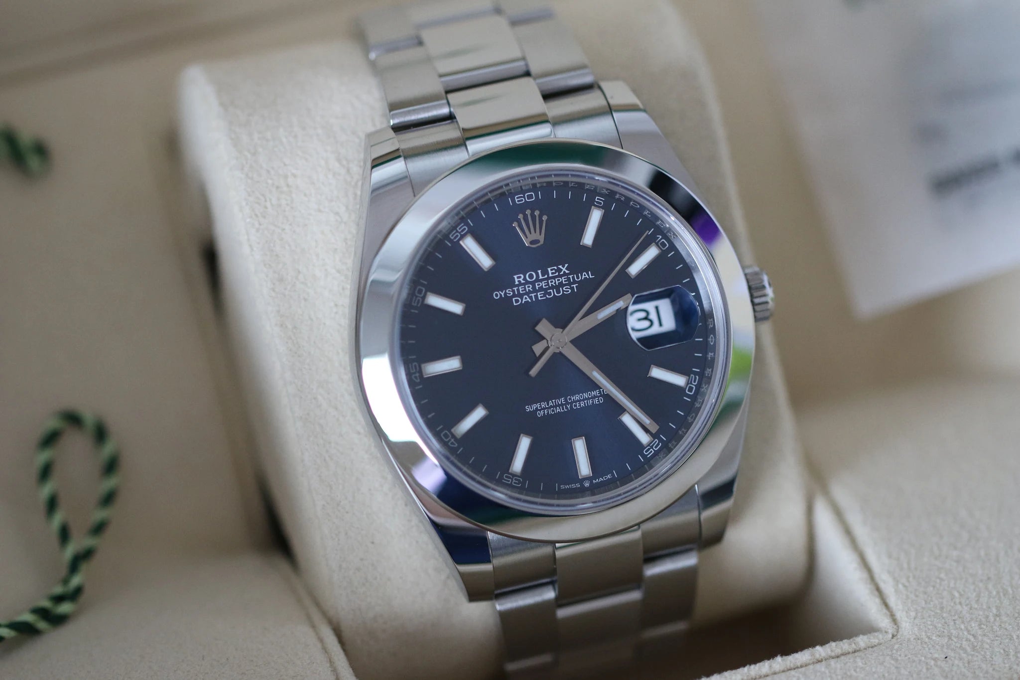 Rolex Datejust 41 126300 cadran bleu Full set 2020