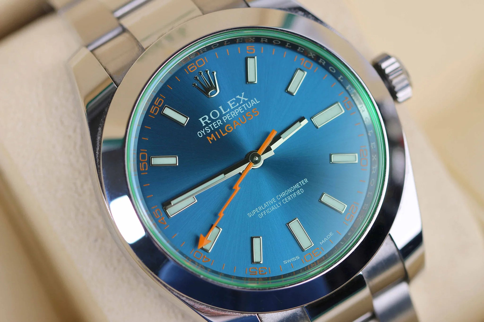 Rolex Milgauss 116400GV Z-Blue Full set 2016
