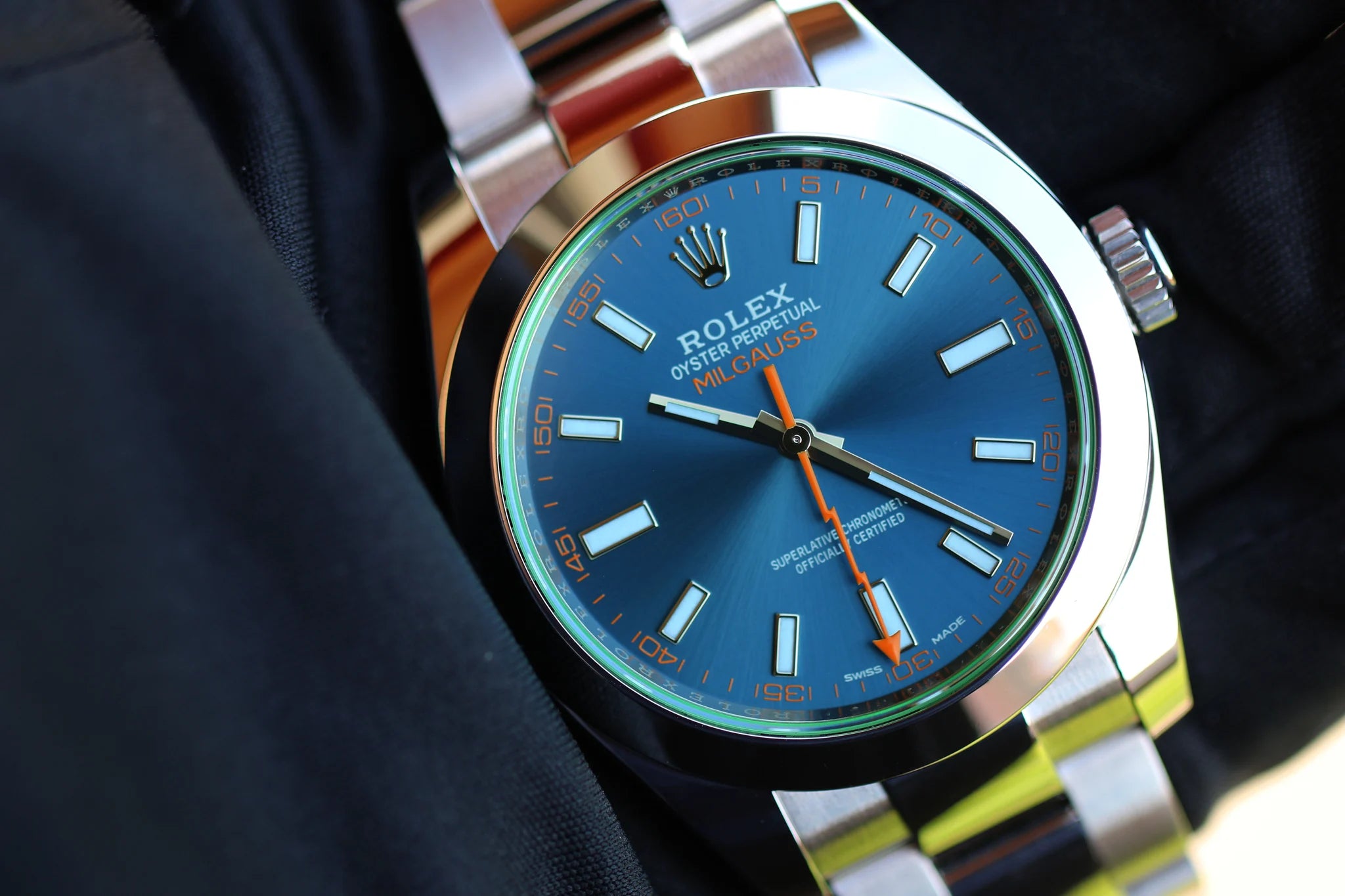 Rolex Milgauss 116400GV Z Blue Full set 2019