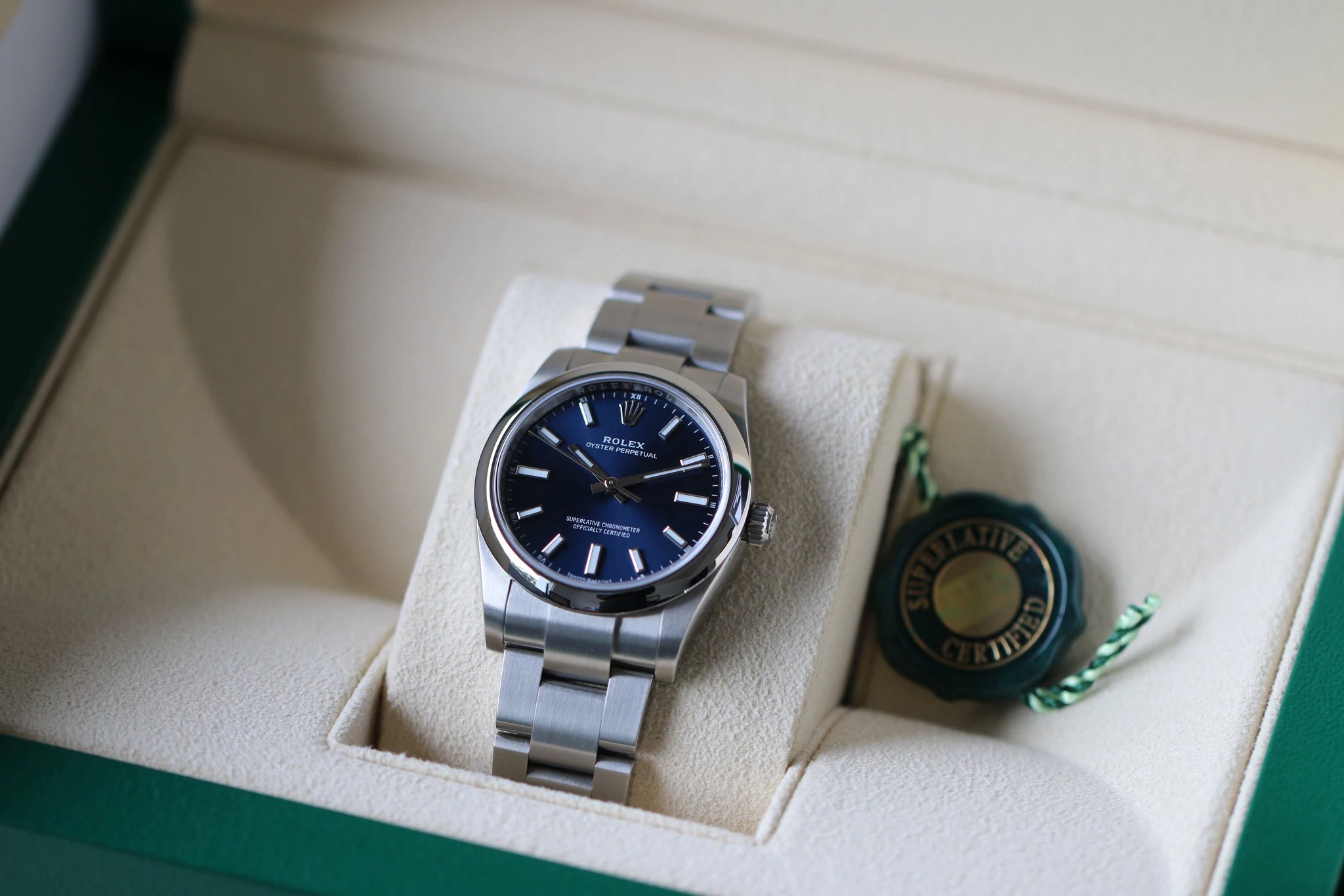 Rolex Oyster Perpetual 34 124200 Blue Full set 2025