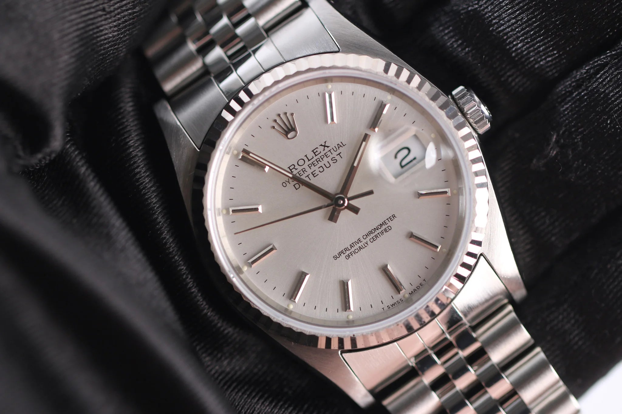 Rolex Datejust 36 16234 Lunette Cannelée Silver 1994