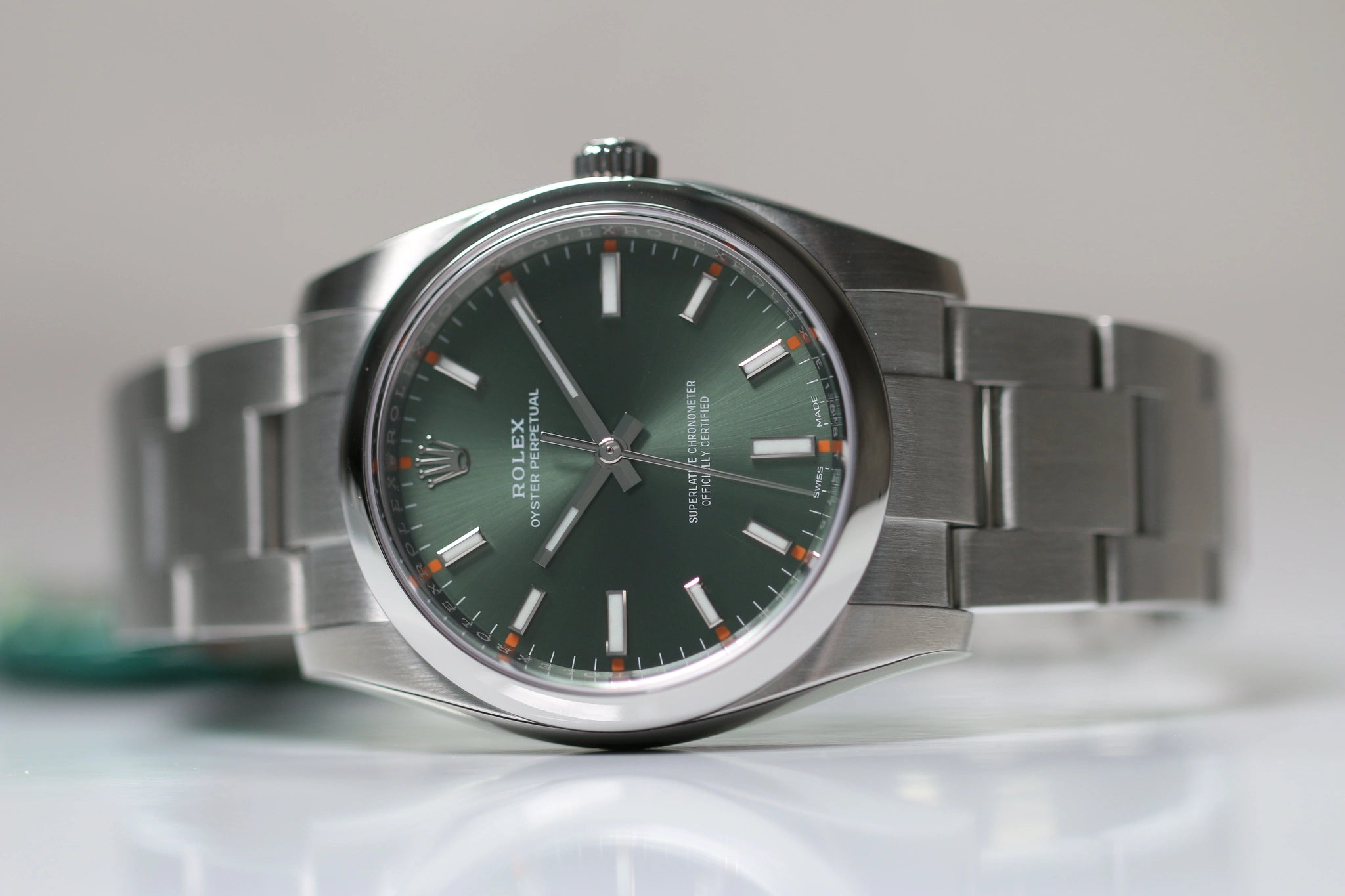 Rolex Oyster Perpetual 34 114200 Vert Olive Full set 2019