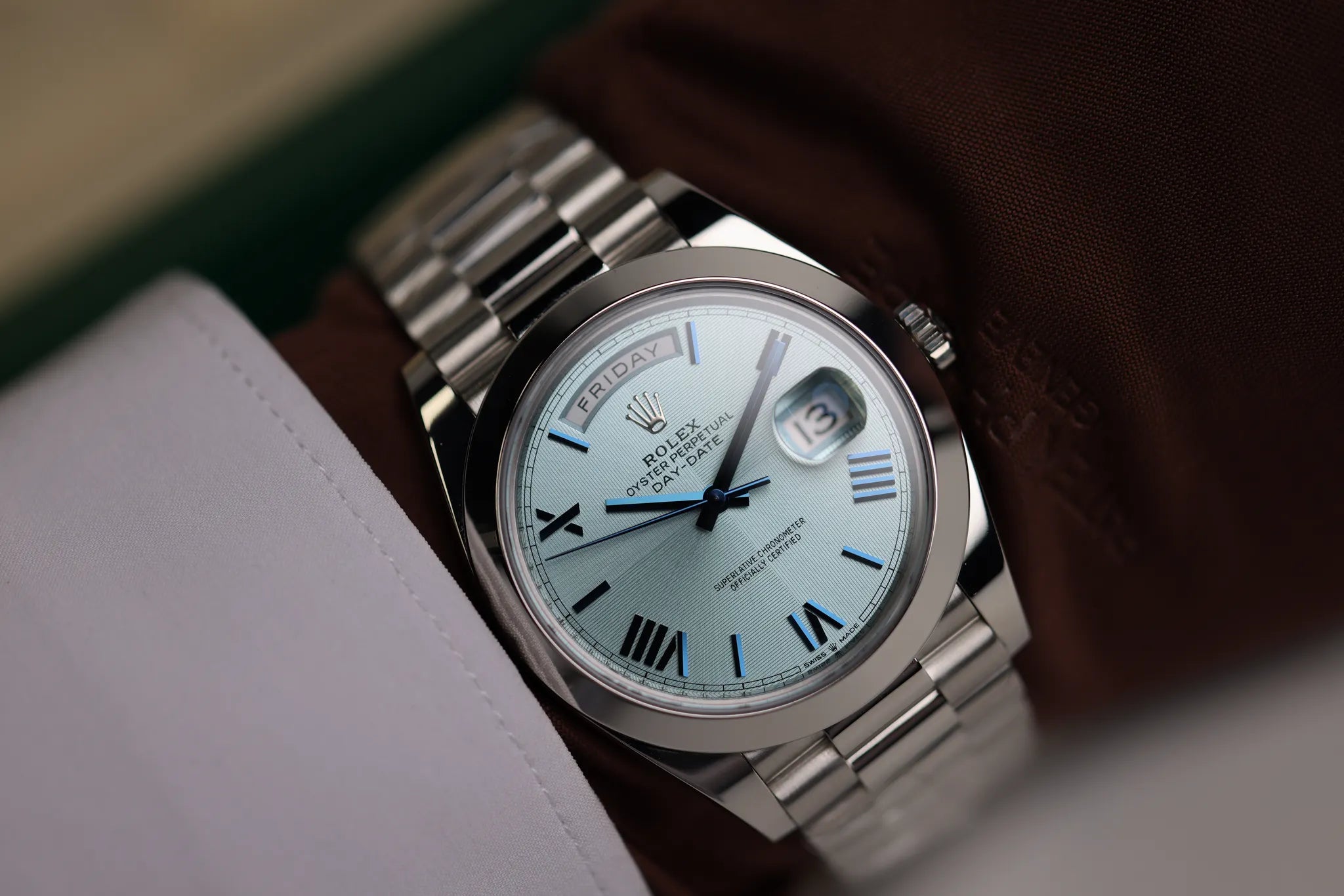 Rolex Day-Date 40 228206 Ice Blue Full set 2019