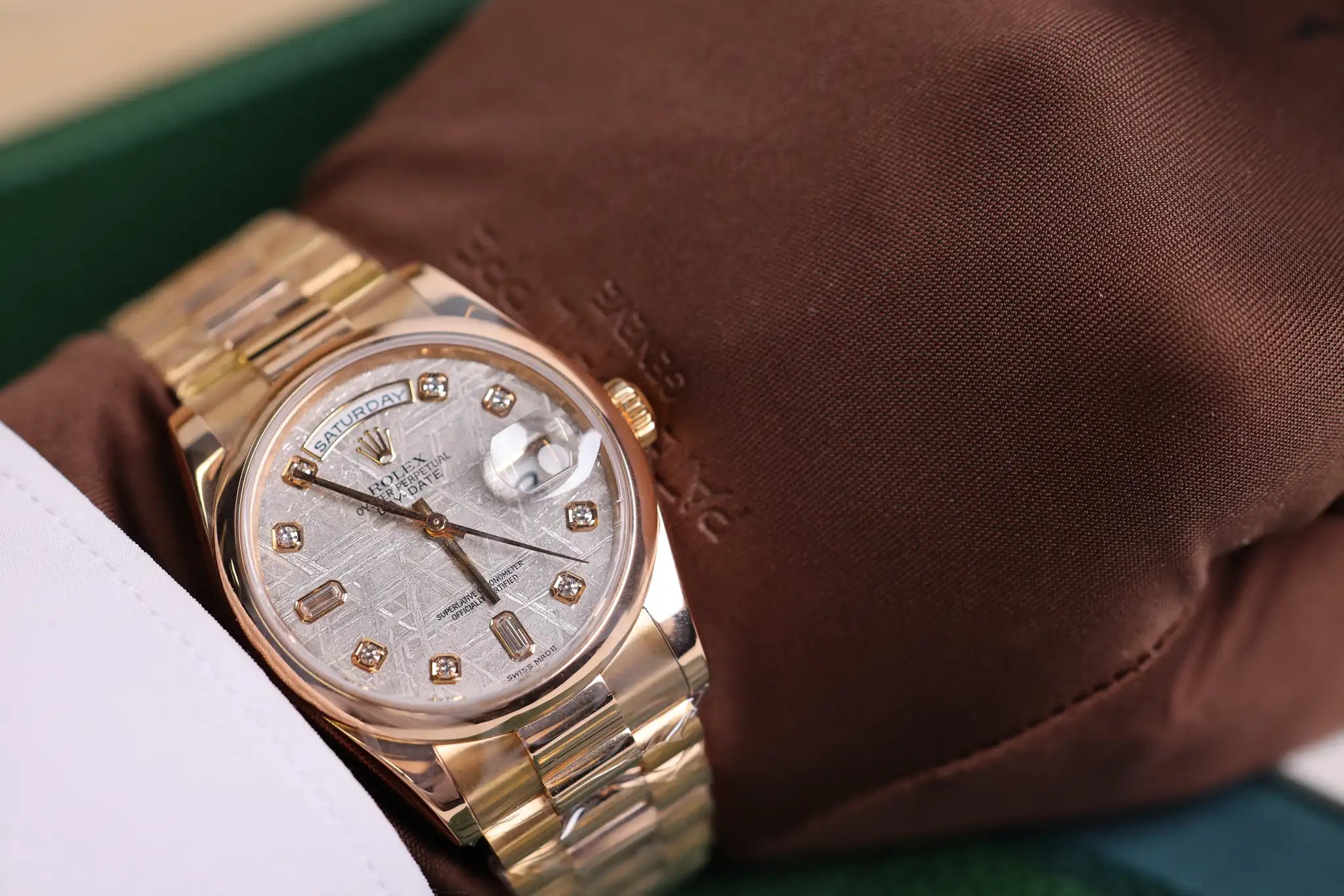 Rolex Day-Date 36 118205A Meteorite 2002 révision 2010