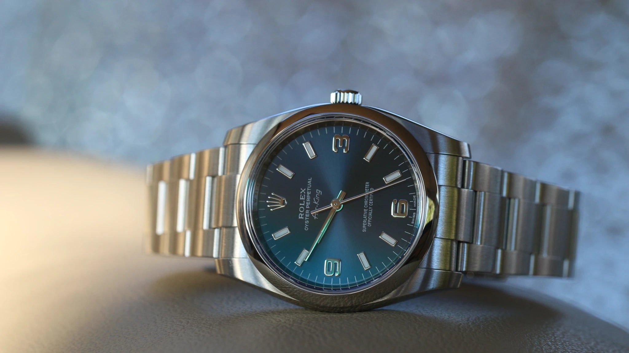 Rolex Oyster Perpetual Air-King 114200 2010 Bleu Acier inoxydable