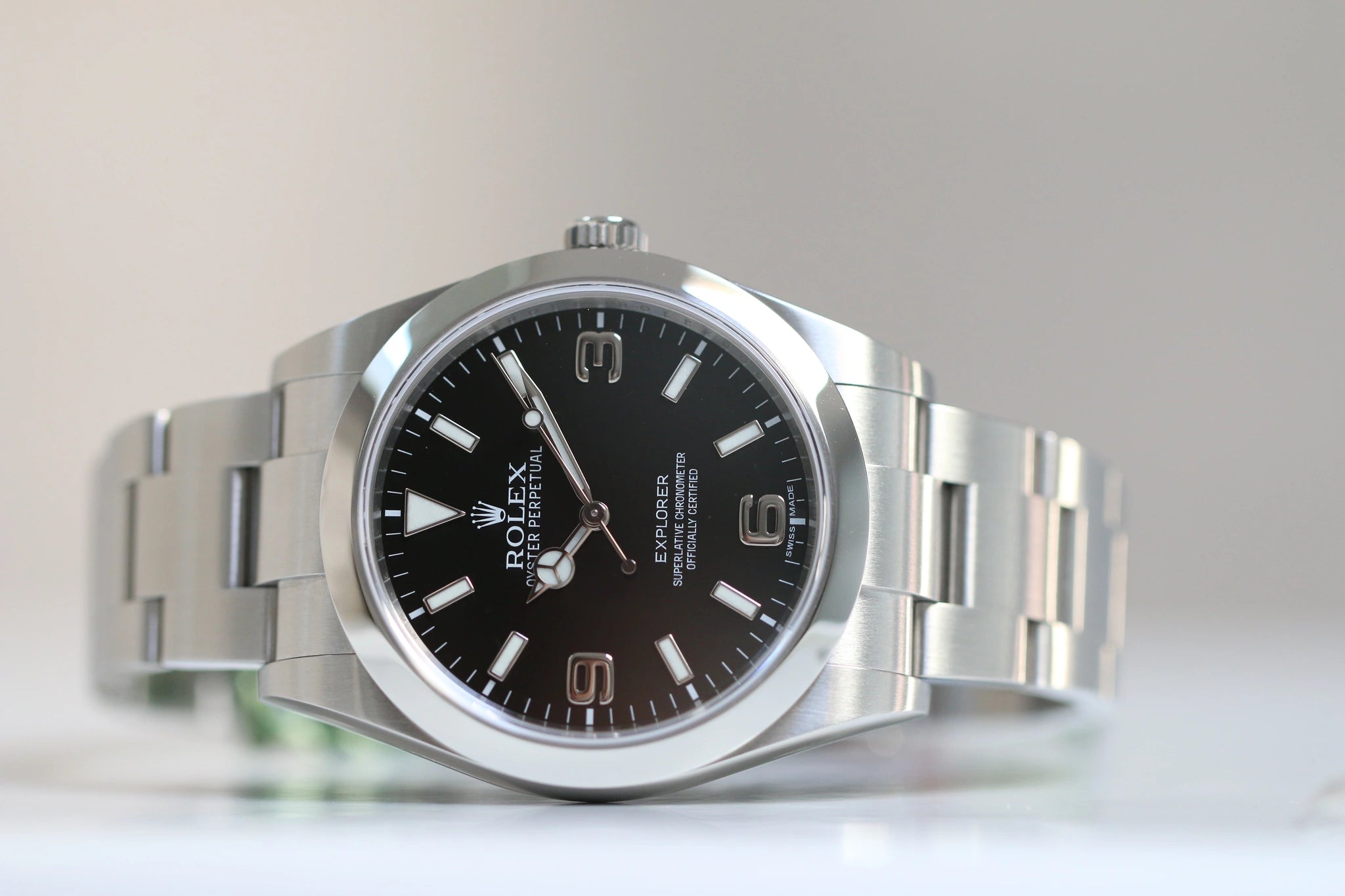 Rolex Explorer 214270 2012 Noir  Acier inoxydable