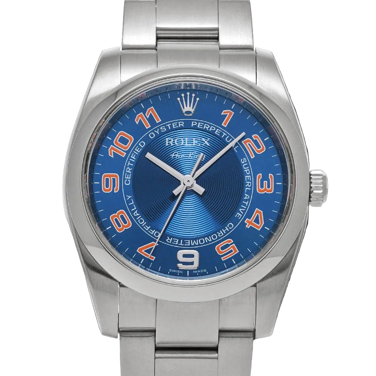 Rolex Air-King 114200 2008 Bleu concentric Acier inoxydable