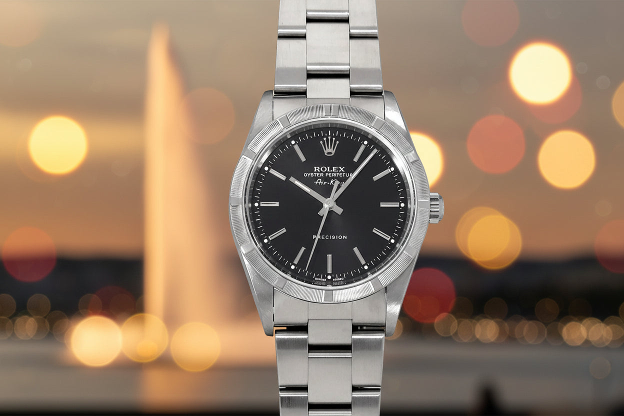 Rolex Air-King 14010 1999 Noir  Acier inoxydable