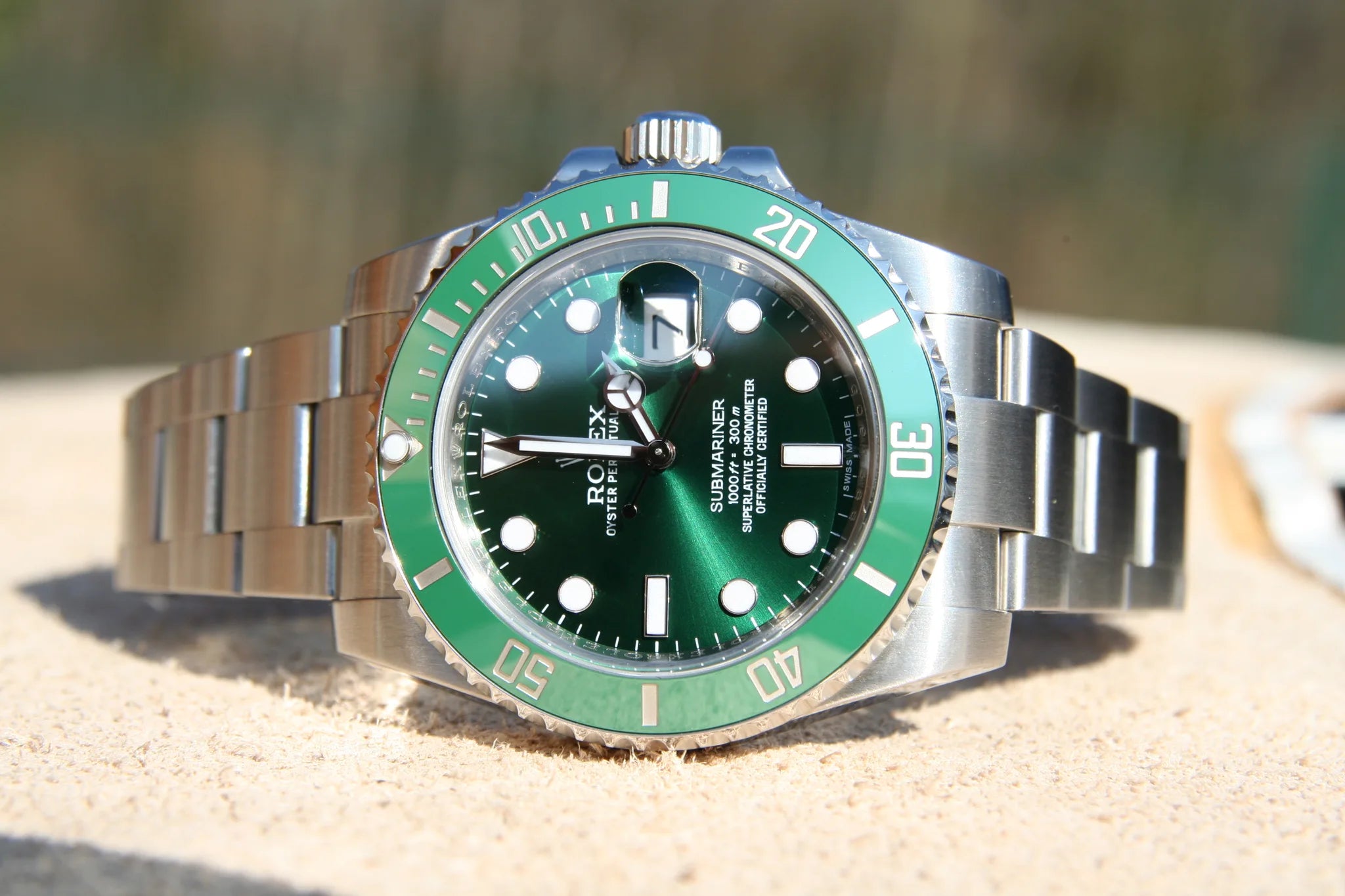 Rolex Submariner Date 116610LV 2015 Vert  Acier inoxydable