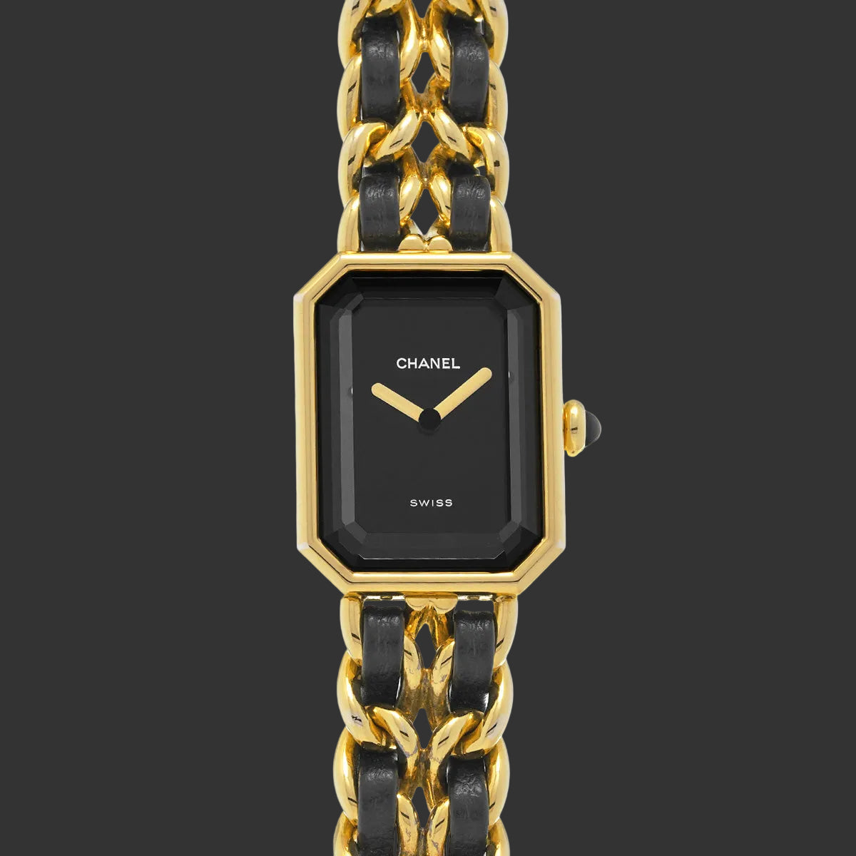 Chanel Première S H0001  Noir  Plaqué or jaune