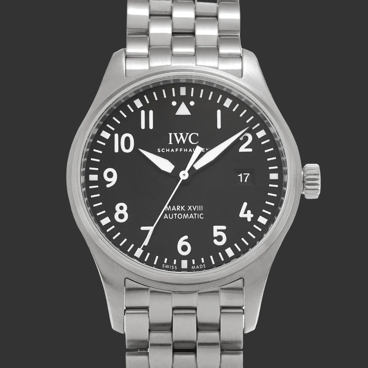IWC Pilotenuhr Mark XVIII IW327015 2019 Schwarzer Edelstahl