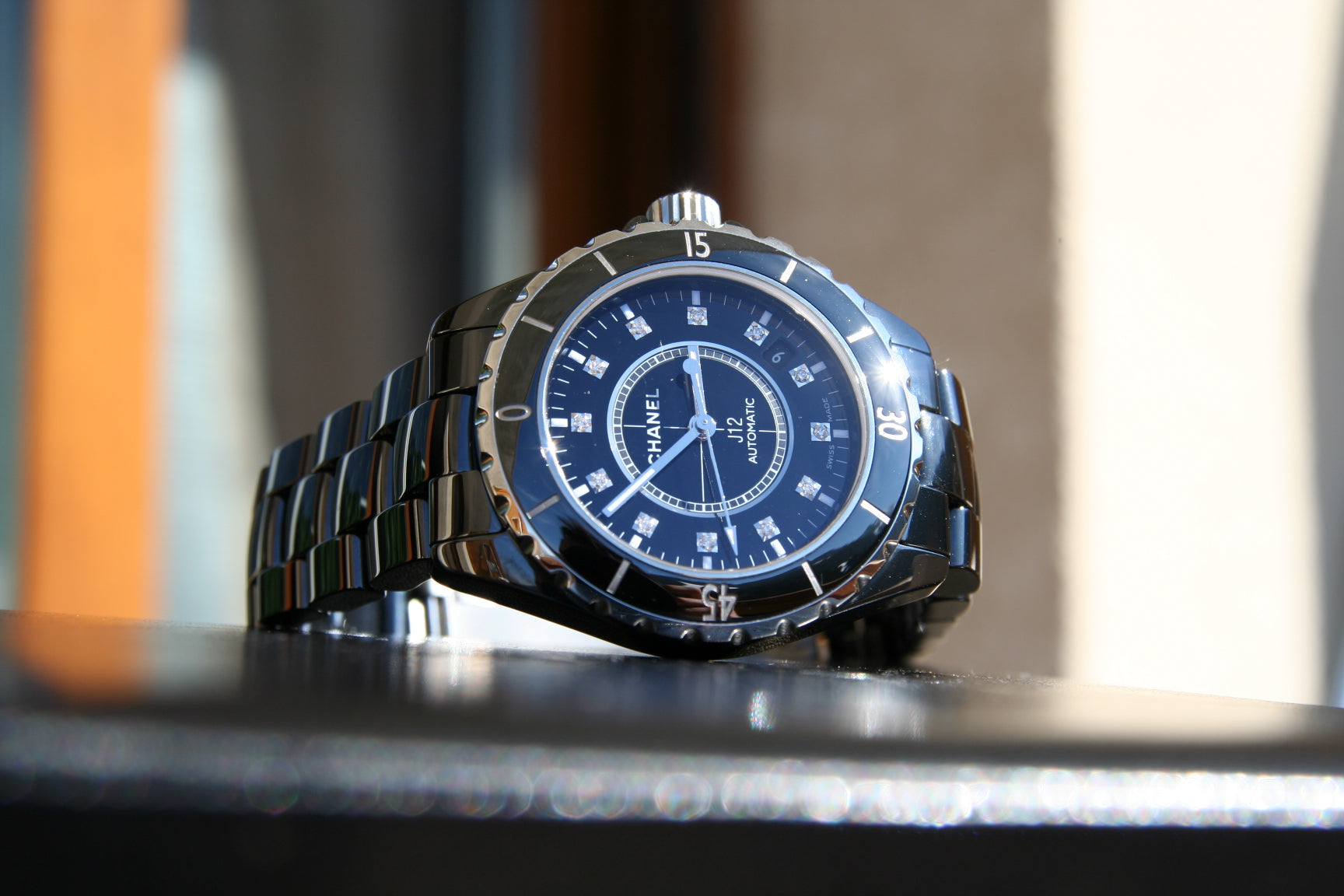 Chanel J12 38MM H1626  Cadran noir laqué Diamant Céramique