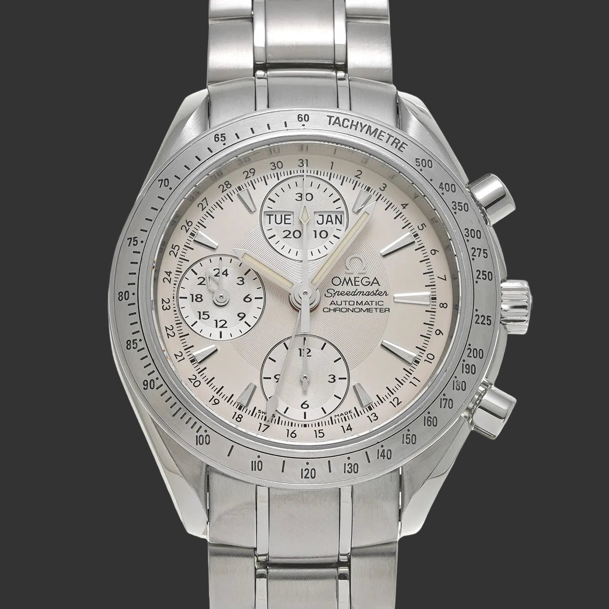 Omega Speedmaster Triple Calendar 3221.30  Argent  Acier inoxydable